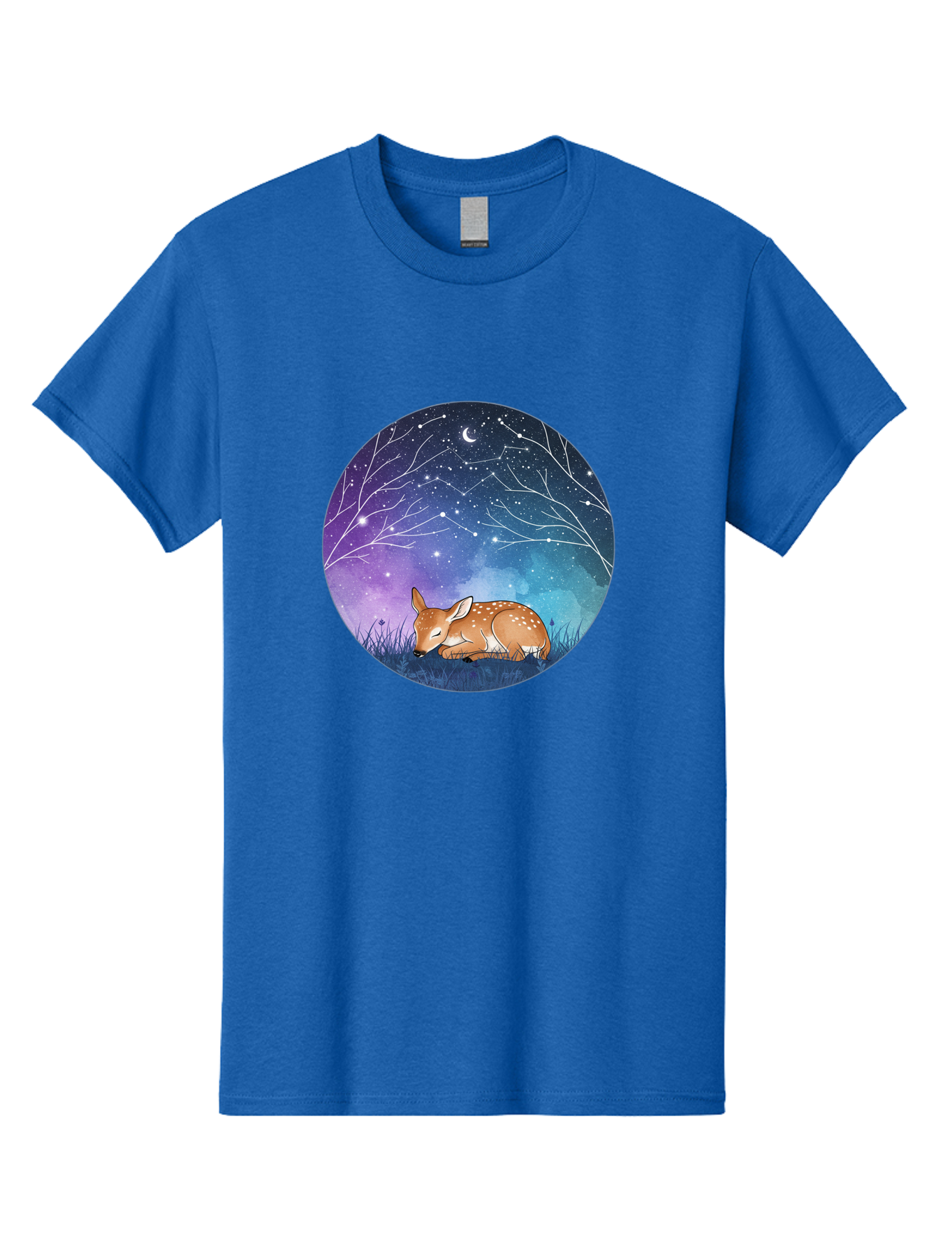 Deer-Under-Starry-Night-Sky Men'S Graphic Tee, 100% Cotton, Comfortable Casual Summer Wear, Machine Washable, Vintage Camera, Old Camera, Antique Camera, Black Camera, Classic Photography, Photography Equipment, Nostalgic Device, Film Camera, Baf030