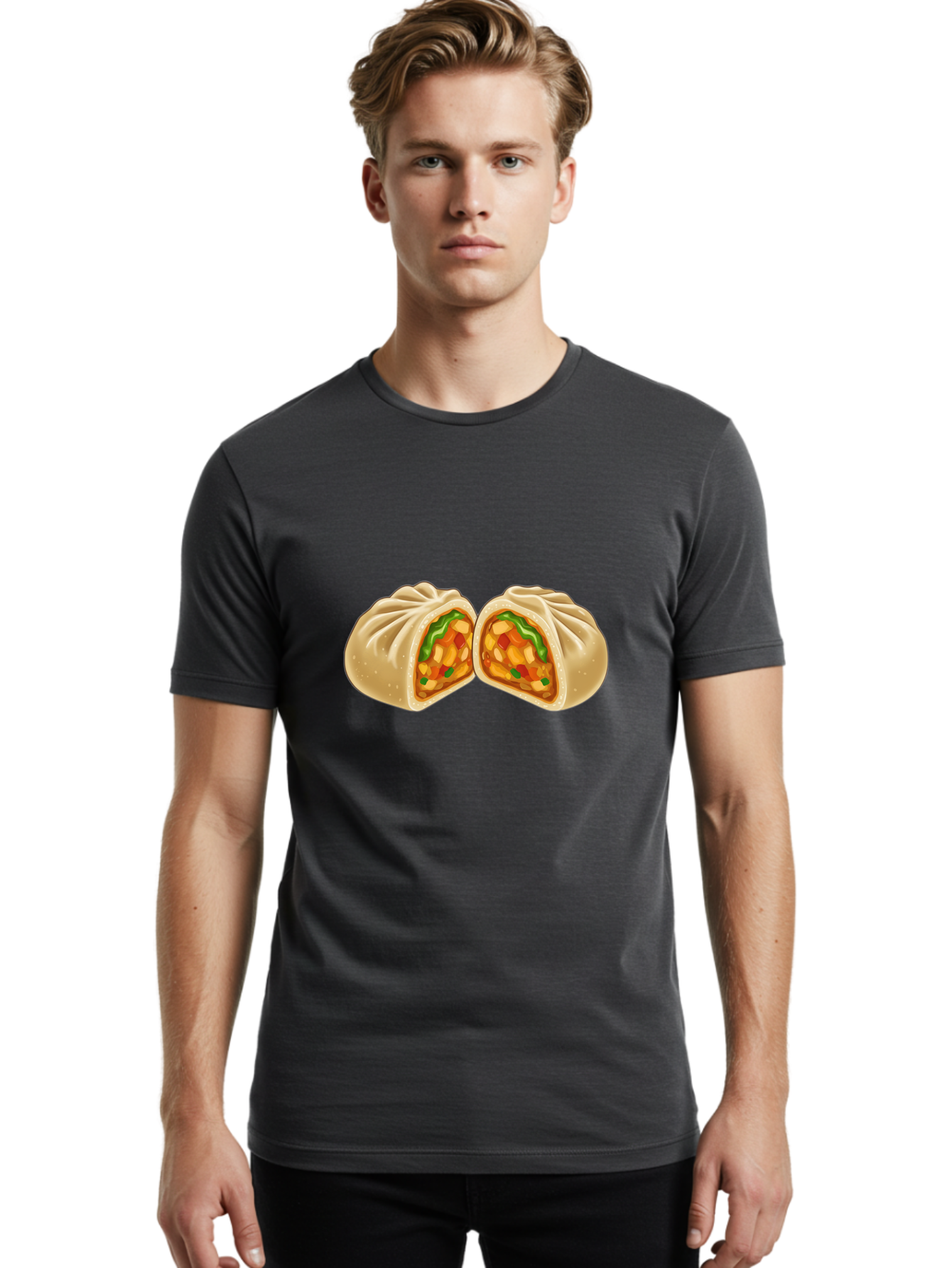 Dim-Sum-Dumplings Men'S Graphic Tee, 100% Cotton, Comfortable Casual Summer Wear, Machine Washable, Vintage Camera, Old Camera, Antique Camera, Black Camera, Classic Photography, Photography Equipment, Nostalgic Device, Film Camera, Camera Art Baf032
