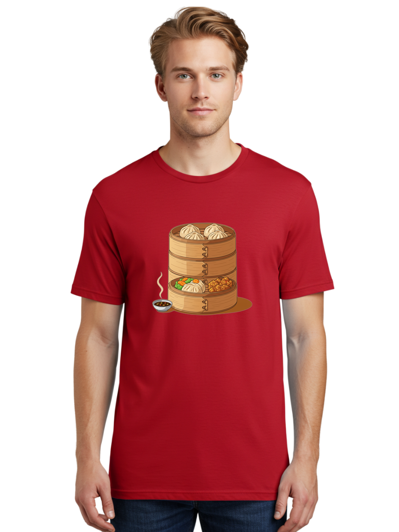 Dim-Sum-Steamer Men'S Graphic Tee, 100% Cotton, Comfortable Casual Summer Wear, Machine Washable, Vintage Camera, Old Camera, Antique Camera, Black Camera, Classic Photography, Photography Equipment, Nostalgic Device, Film Camera, Camera Art Baf033