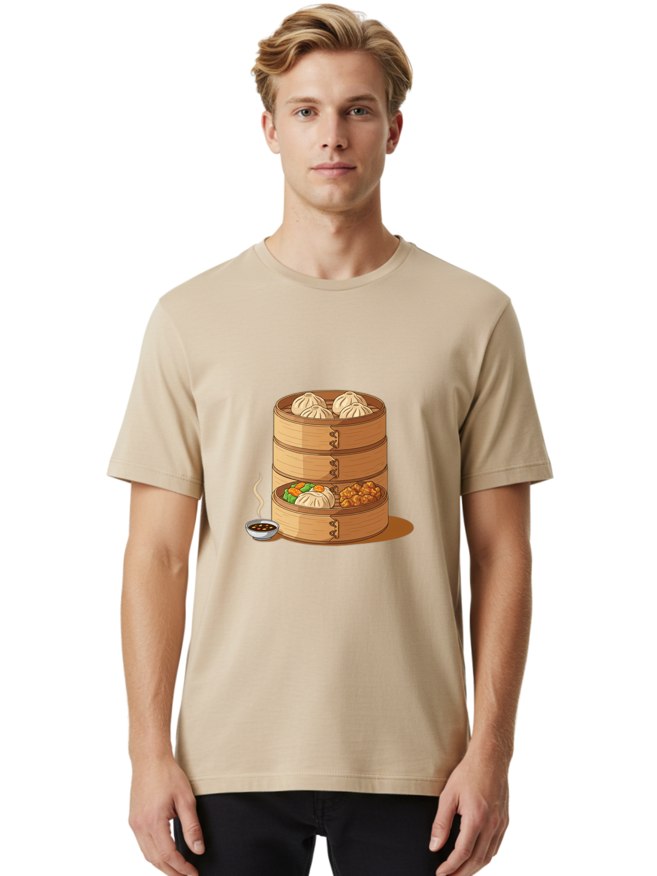 Dim-Sum-Steamer Men'S Graphic Tee, 100% Cotton, Comfortable Casual Summer Wear, Machine Washable, Vintage Camera, Old Camera, Antique Camera, Black Camera, Classic Photography, Photography Equipment, Nostalgic Device, Film Camera, Camera Art Baf033