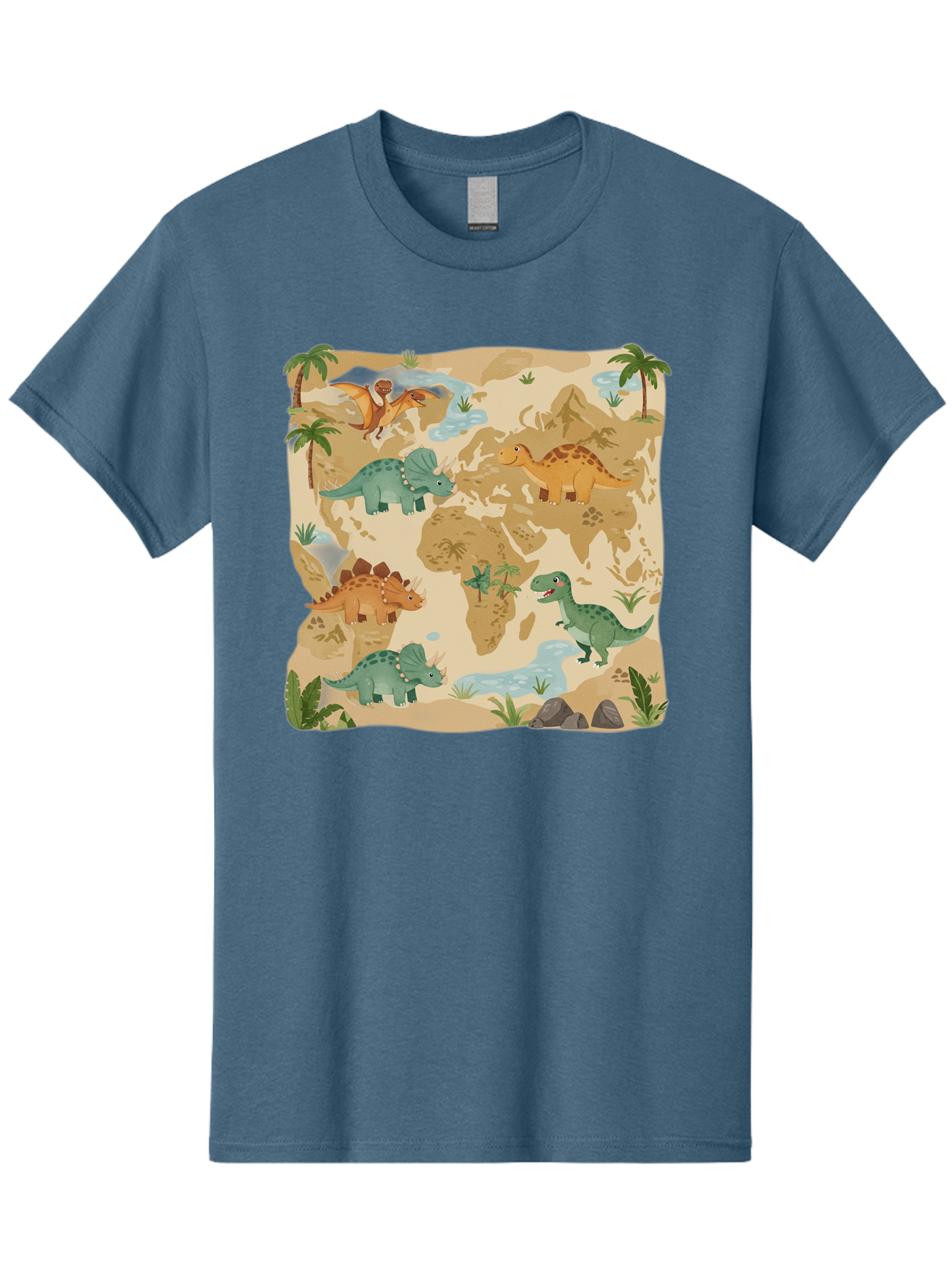 Dinosaur-World-Map Men'S Graphic Tee, 100% Cotton, Comfortable Casual Summer Wear, Machine Washable, Vintage Camera, Old Camera, Antique Camera, Black Camera, Classic Photography, Photography Equipment, Nostalgic Device, Film Camera, Baf035