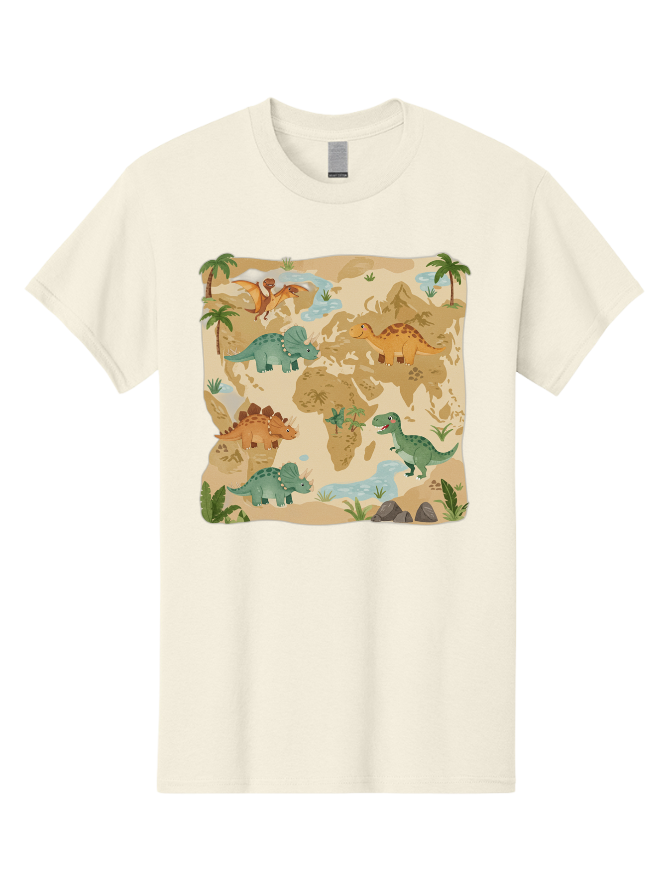Dinosaur-World-Map Men'S Graphic Tee, 100% Cotton, Comfortable Casual Summer Wear, Machine Washable, Vintage Camera, Old Camera, Antique Camera, Black Camera, Classic Photography, Photography Equipment, Nostalgic Device, Film Camera, Baf035
