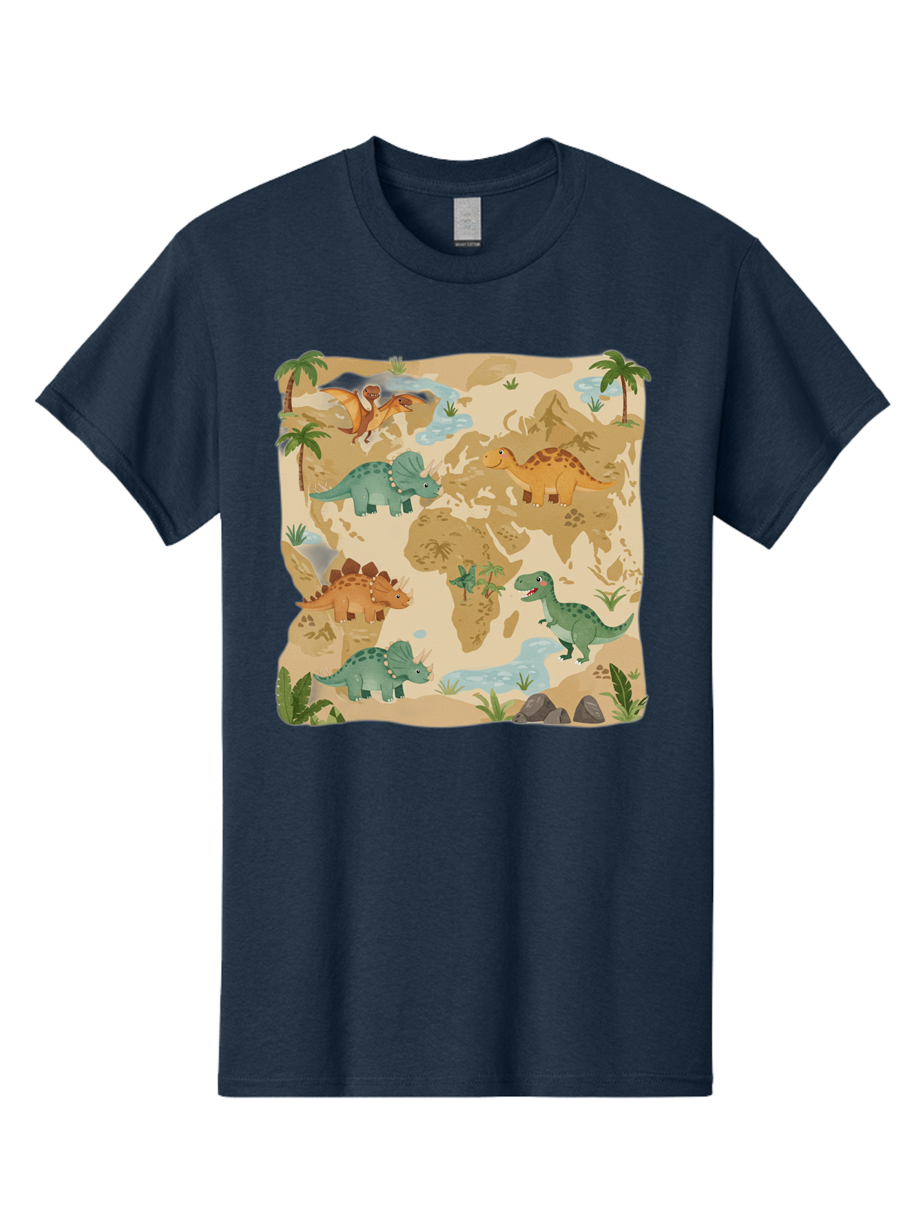 Dinosaur-World-Map Men'S Graphic Tee, 100% Cotton, Comfortable Casual Summer Wear, Machine Washable, Vintage Camera, Old Camera, Antique Camera, Black Camera, Classic Photography, Photography Equipment, Nostalgic Device, Film Camera, Baf035
