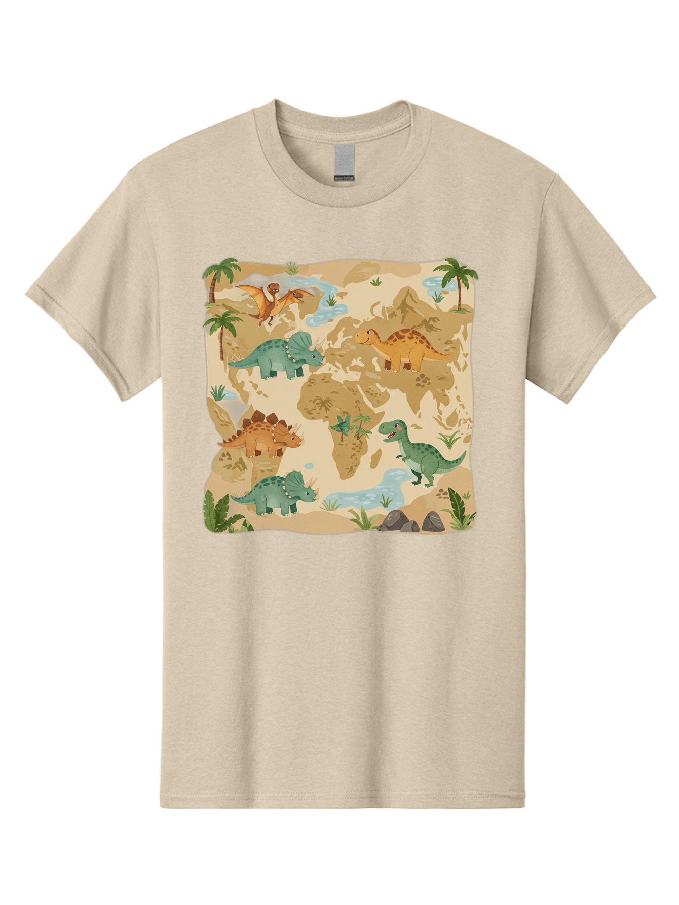 Dinosaur-World-Map Men'S Graphic Tee, 100% Cotton, Comfortable Casual Summer Wear, Machine Washable, Vintage Camera, Old Camera, Antique Camera, Black Camera, Classic Photography, Photography Equipment, Nostalgic Device, Film Camera, Baf035