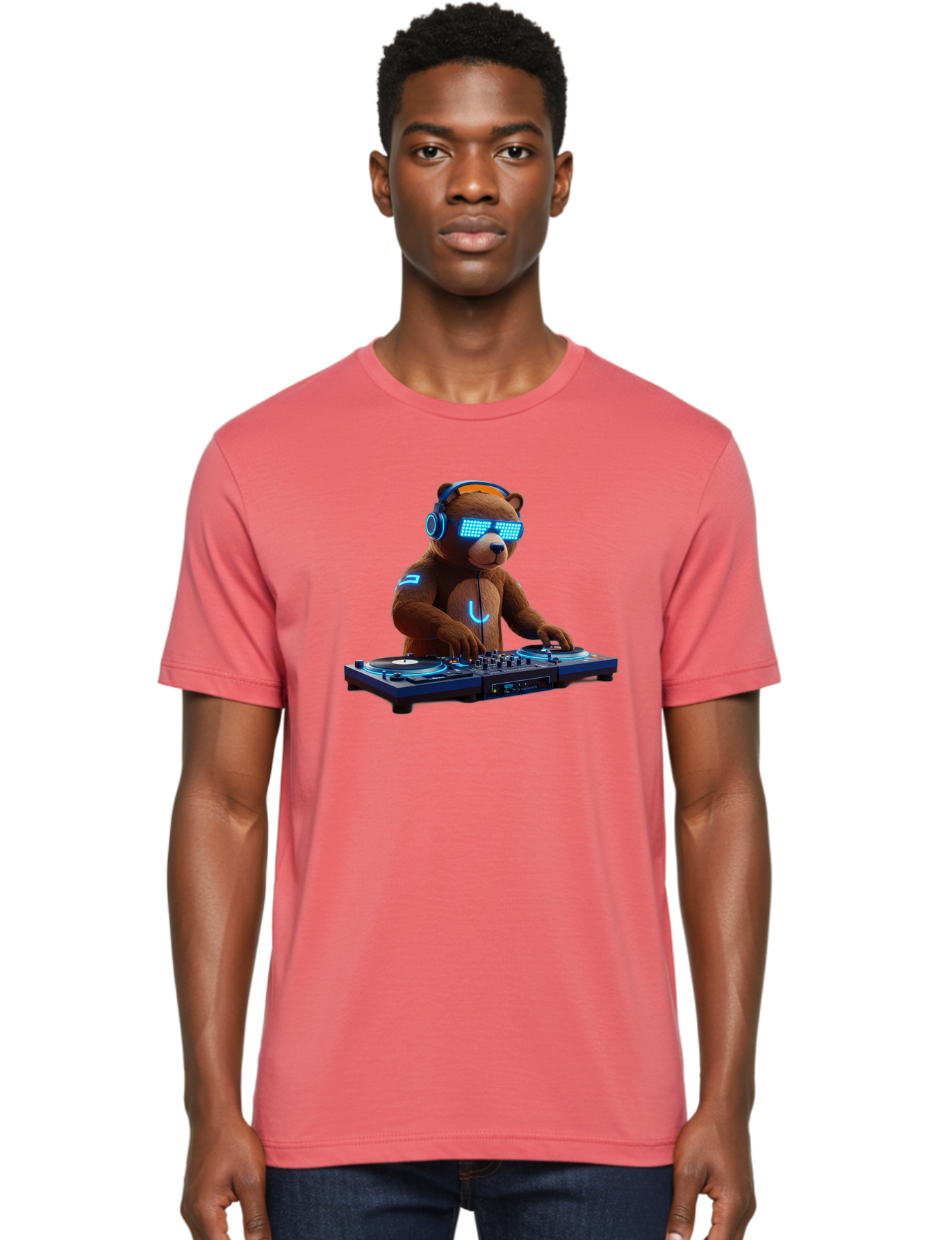 Dj-Bear-1 Men'S Graphic Tee, 100% Cotton, Comfortable Casual Summer Wear, Machine Washable, Vintage Camera, Old Camera, Antique Camera, Black Camera, Classic Photography, Photography Equipment, Nostalgic Device, Film Camera, Camera Art Baf036