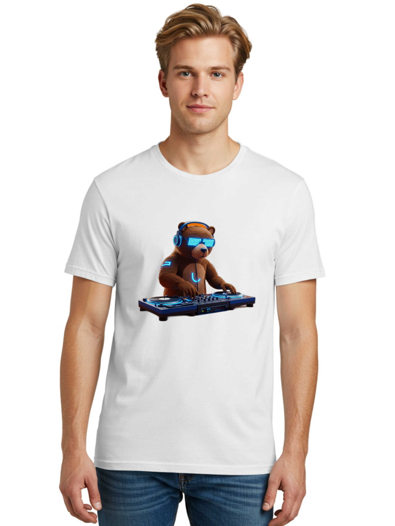 Dj-Bear-1 Men'S Graphic Tee, 100% Cotton, Comfortable Casual Summer Wear, Machine Washable, Vintage Camera, Old Camera, Antique Camera, Black Camera, Classic Photography, Photography Equipment, Nostalgic Device, Film Camera, Camera Art Baf036