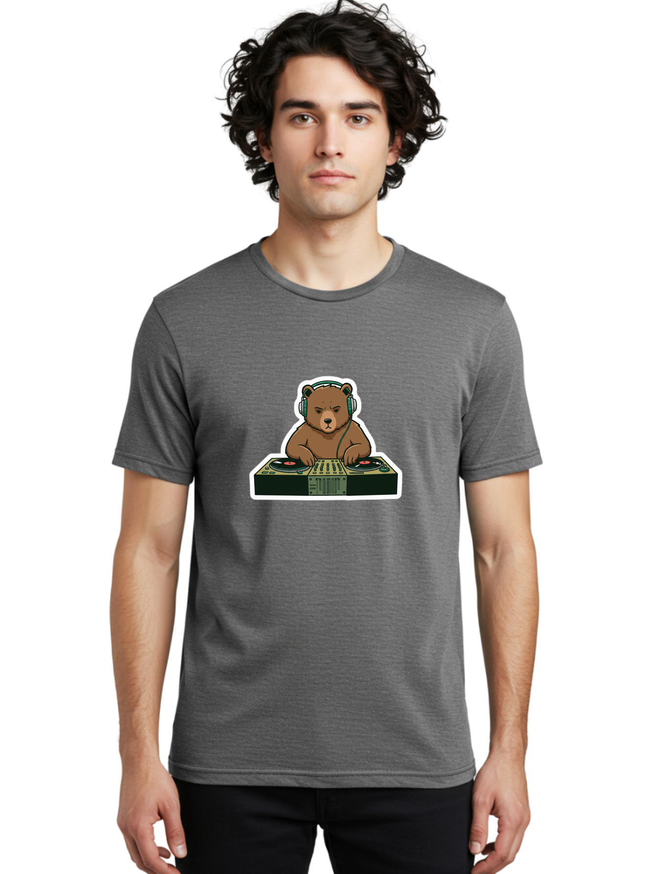 Dj-Bear-2 Men'S Graphic Tee, 100% Cotton, Comfortable Casual Summer Wear, Machine Washable, Vintage Camera, Old Camera, Antique Camera, Black Camera, Classic Photography, Photography Equipment, Nostalgic Device, Film Camera, Camera Art Baf037