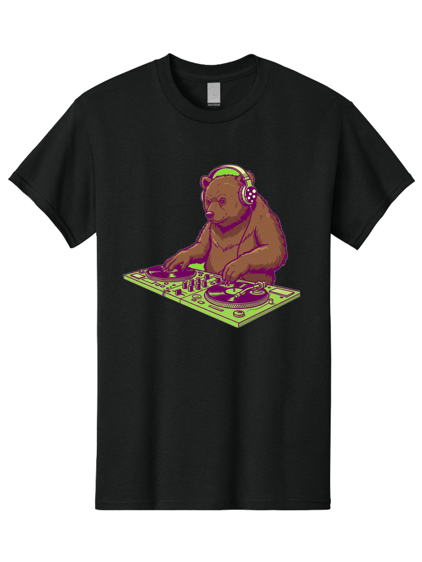 Dj-Bear-3 Men'S Graphic Tee, 100% Cotton, Comfortable Casual Summer Wear, Machine Washable, Vintage Camera, Old Camera, Antique Camera, Black Camera, Classic Photography, Photography Equipment, Nostalgic Device, Film Camera, Camera Art Baf038