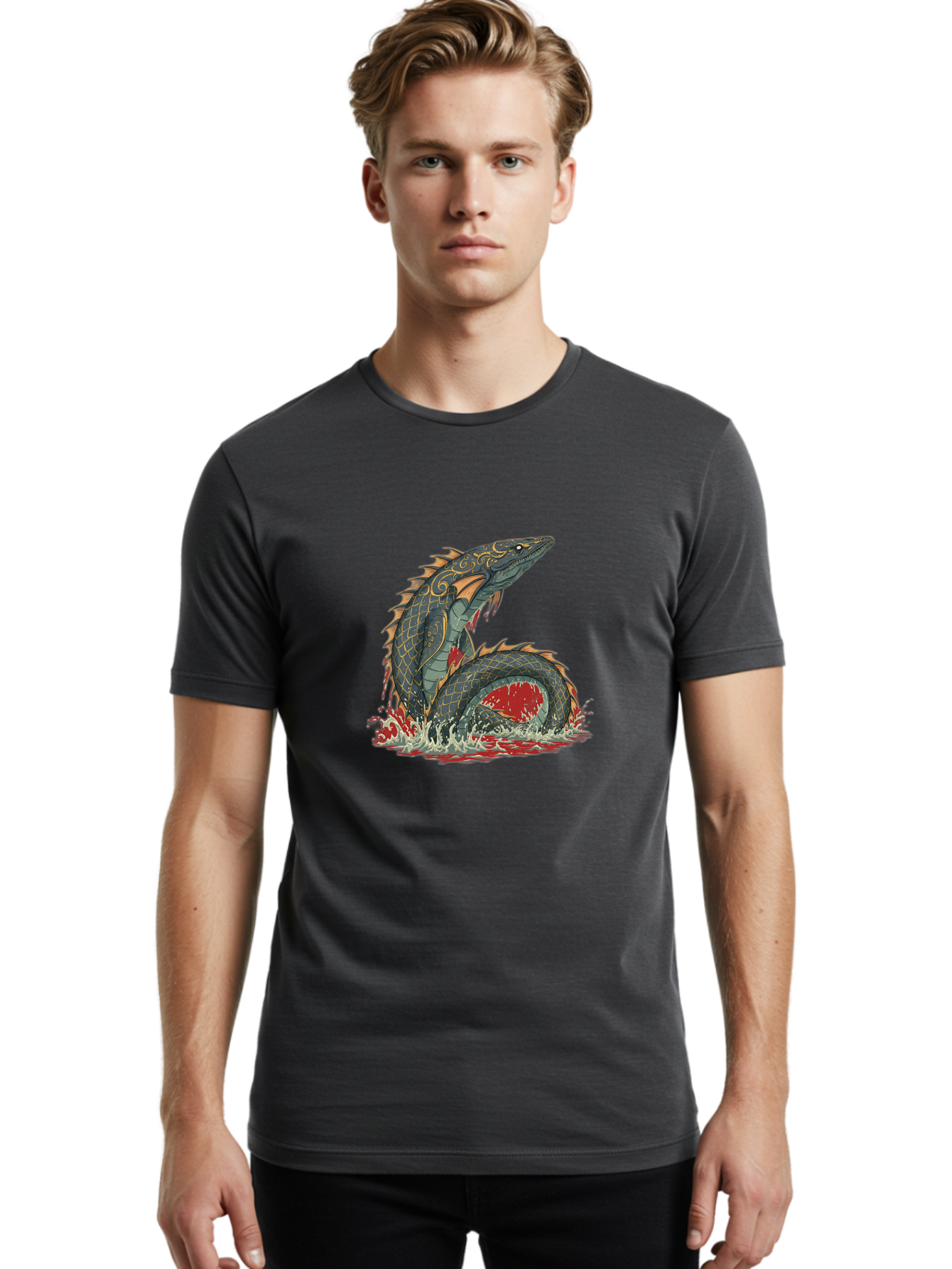 Dragon-Fish Men'S Graphic Tee, 100% Cotton, Comfortable Casual Summer Wear, Machine Washable, Vintage Camera, Old Camera, Antique Camera, Black Camera, Classic Photography, Photography Equipment, Nostalgic Device, Film Camera, Camera Art Baf044
