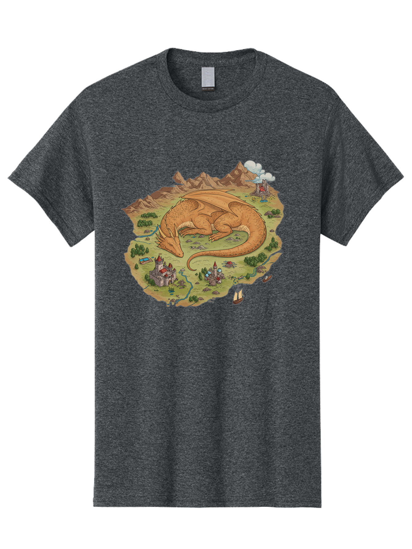 Dragon-Landscape Men'S Graphic Tee, 100% Cotton, Comfortable Casual Summer Wear, Machine Washable, Vintage Camera, Old Camera, Antique Camera, Black Camera, Classic Photography, Photography Equipment, Nostalgic Device, Film Camera, Camera Art Baf045