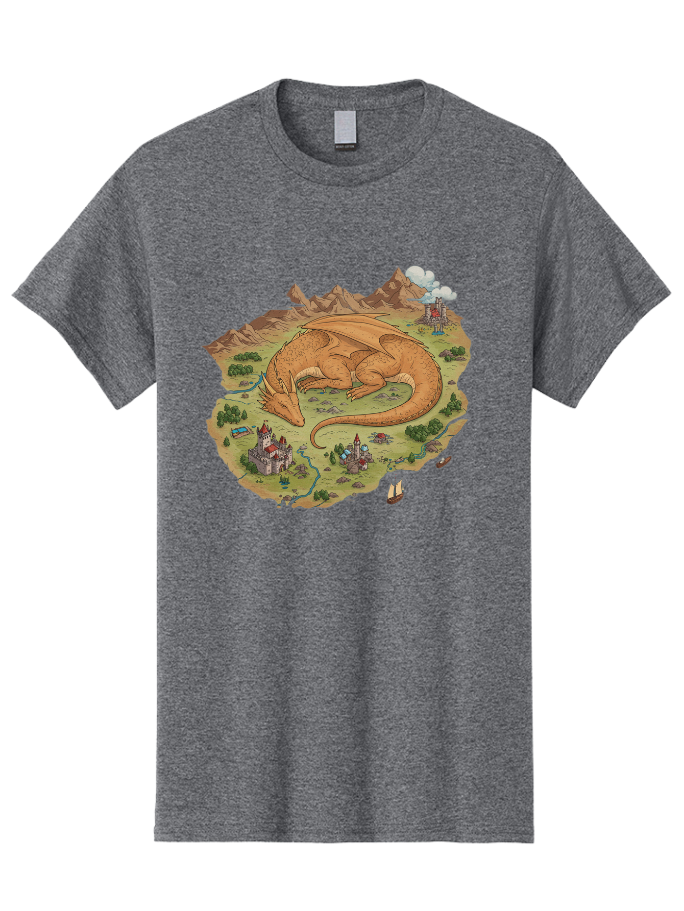 Dragon-Landscape Men'S Graphic Tee, 100% Cotton, Comfortable Casual Summer Wear, Machine Washable, Vintage Camera, Old Camera, Antique Camera, Black Camera, Classic Photography, Photography Equipment, Nostalgic Device, Film Camera, Camera Art Baf045