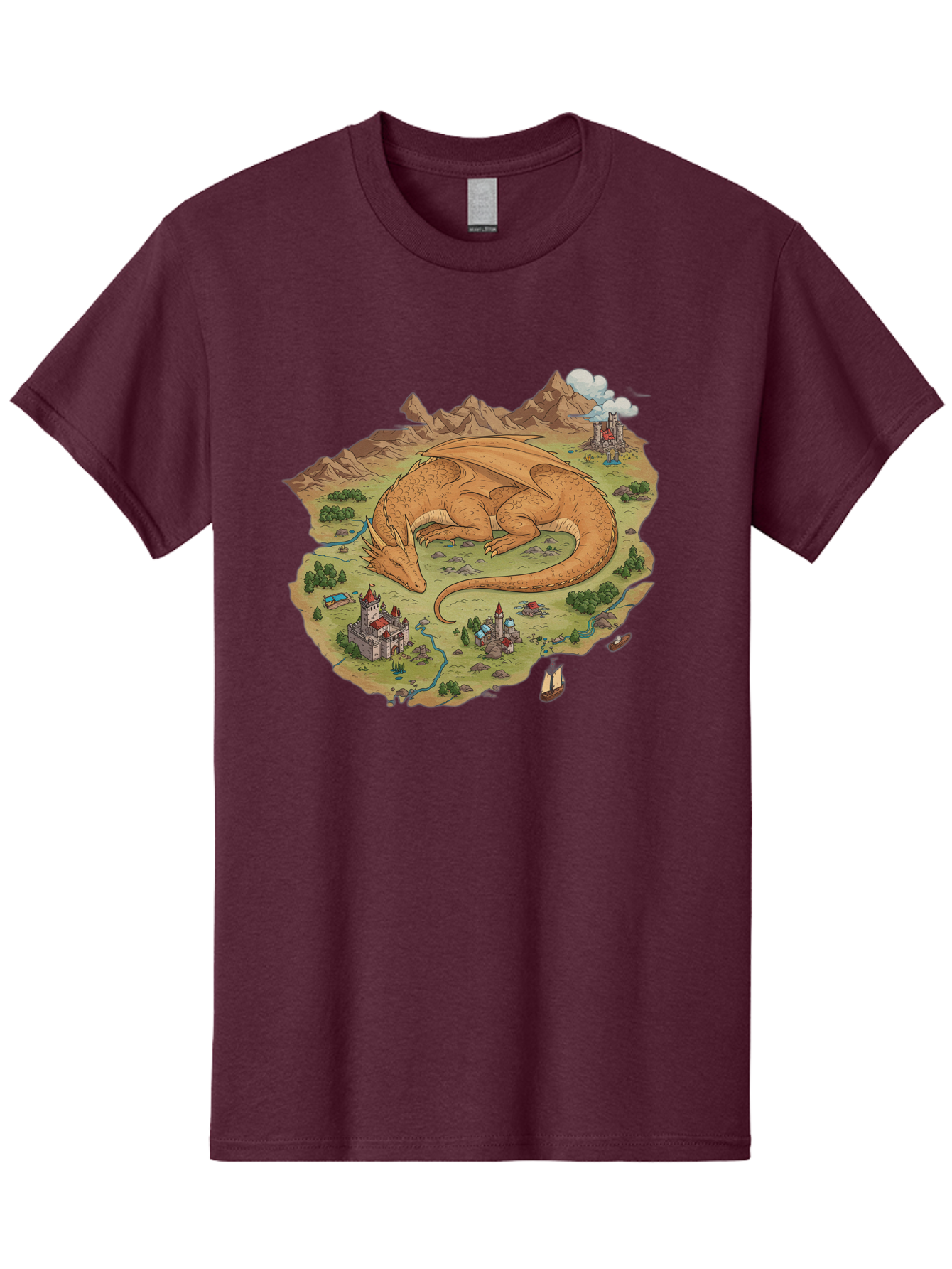 Dragon-Landscape Men'S Graphic Tee, 100% Cotton, Comfortable Casual Summer Wear, Machine Washable, Vintage Camera, Old Camera, Antique Camera, Black Camera, Classic Photography, Photography Equipment, Nostalgic Device, Film Camera, Camera Art Baf045