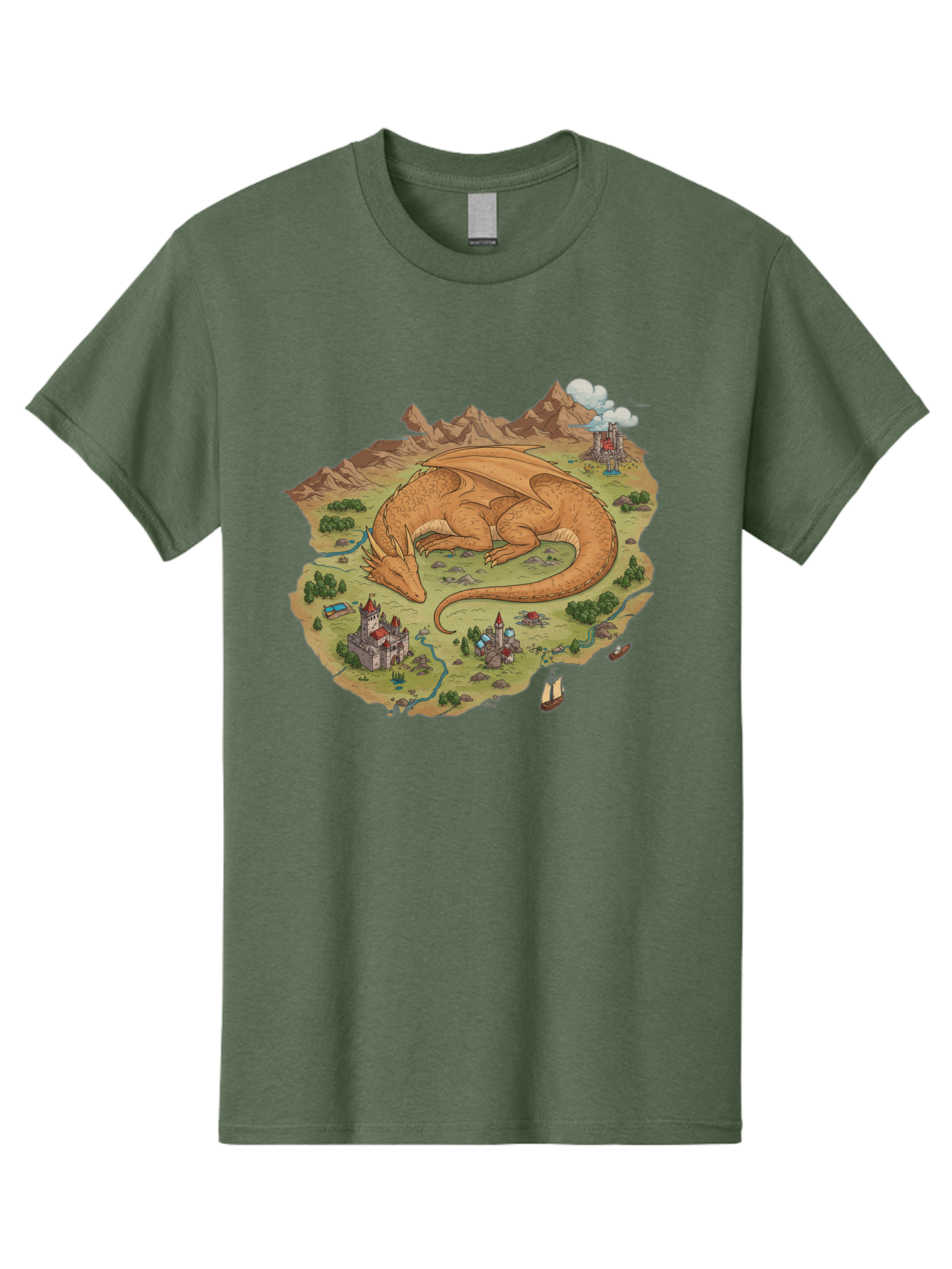 Dragon-Landscape Men'S Graphic Tee, 100% Cotton, Comfortable Casual Summer Wear, Machine Washable, Vintage Camera, Old Camera, Antique Camera, Black Camera, Classic Photography, Photography Equipment, Nostalgic Device, Film Camera, Camera Art Baf045