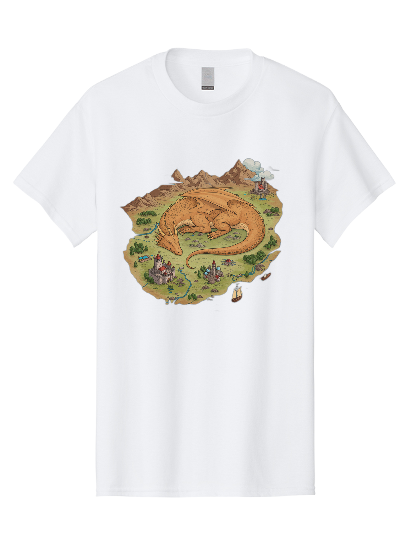 Dragon-Landscape Men'S Graphic Tee, 100% Cotton, Comfortable Casual Summer Wear, Machine Washable, Vintage Camera, Old Camera, Antique Camera, Black Camera, Classic Photography, Photography Equipment, Nostalgic Device, Film Camera, Camera Art Baf045
