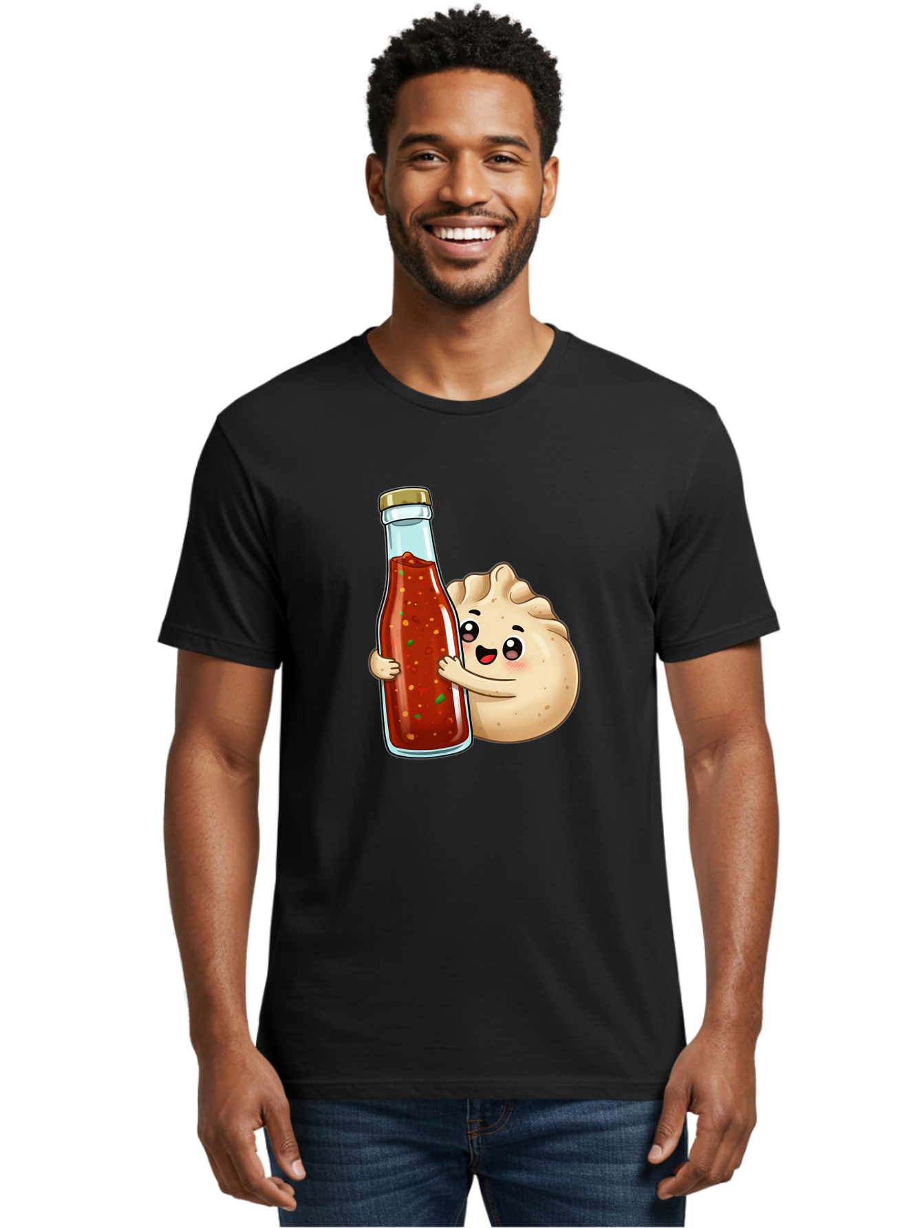 Dumpling-Hot-Sauce-Bottle Men'S Graphic Tee, 100% Cotton, Comfortable Casual Summer Wear, Machine Washable, Vintage Camera, Old Camera, Antique Camera, Black Camera, Classic Photography, Photography Equipment, Nostalgic Device, Film Camera, Baf048