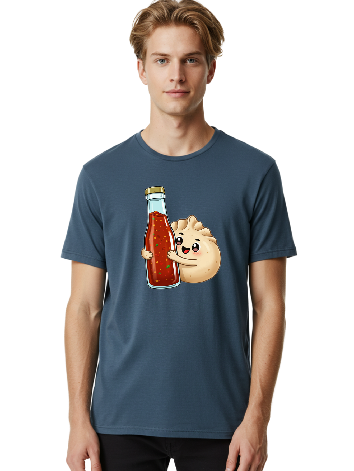 Dumpling-Hot-Sauce-Bottle Men'S Graphic Tee, 100% Cotton, Comfortable Casual Summer Wear, Machine Washable, Vintage Camera, Old Camera, Antique Camera, Black Camera, Classic Photography, Photography Equipment, Nostalgic Device, Film Camera, Baf048