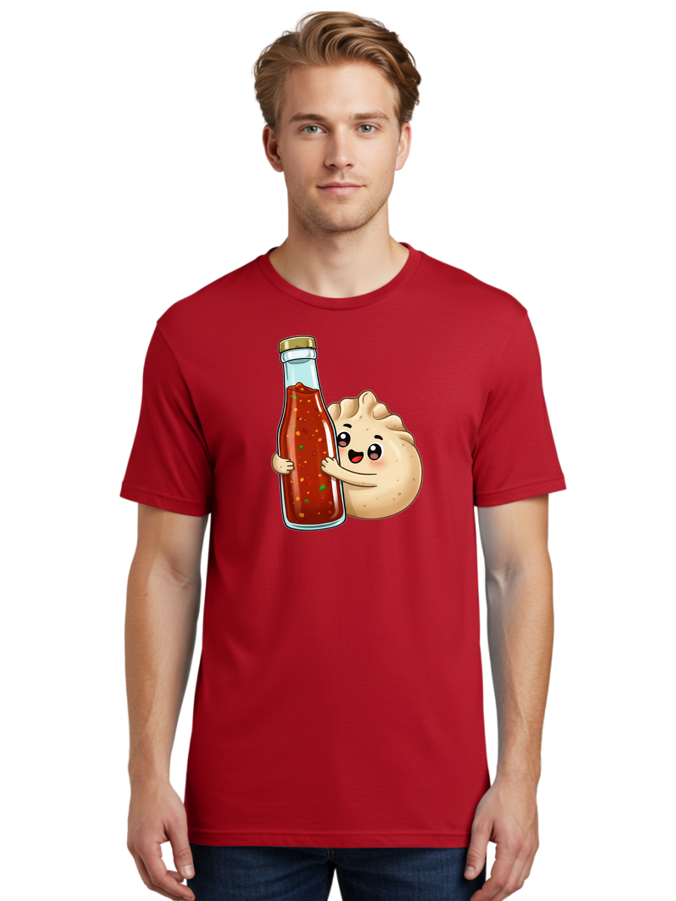 Dumpling-Hot-Sauce-Bottle Men'S Graphic Tee, 100% Cotton, Comfortable Casual Summer Wear, Machine Washable, Vintage Camera, Old Camera, Antique Camera, Black Camera, Classic Photography, Photography Equipment, Nostalgic Device, Film Camera, Baf048