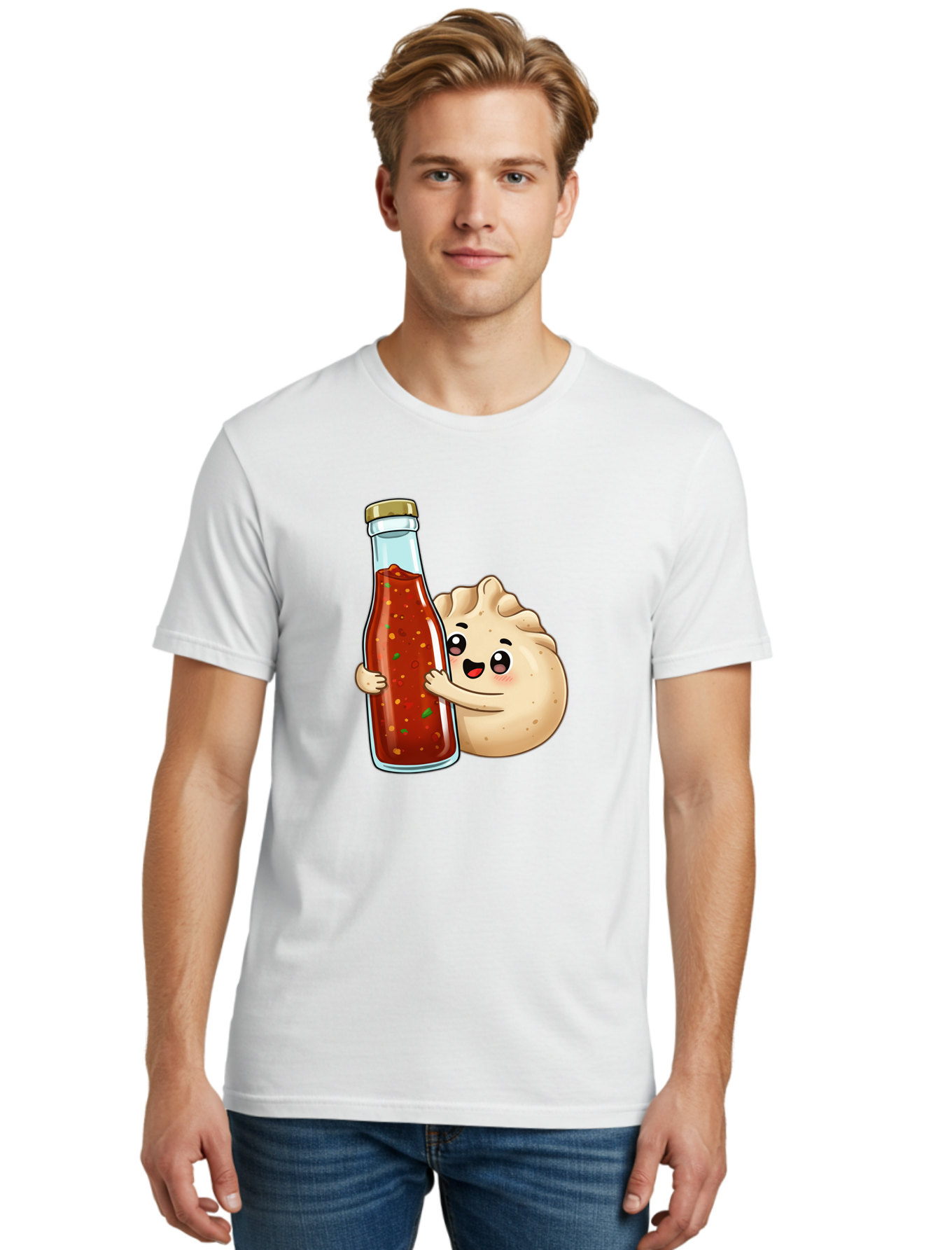 Dumpling-Hot-Sauce-Bottle Men'S Graphic Tee, 100% Cotton, Comfortable Casual Summer Wear, Machine Washable, Vintage Camera, Old Camera, Antique Camera, Black Camera, Classic Photography, Photography Equipment, Nostalgic Device, Film Camera, Baf048