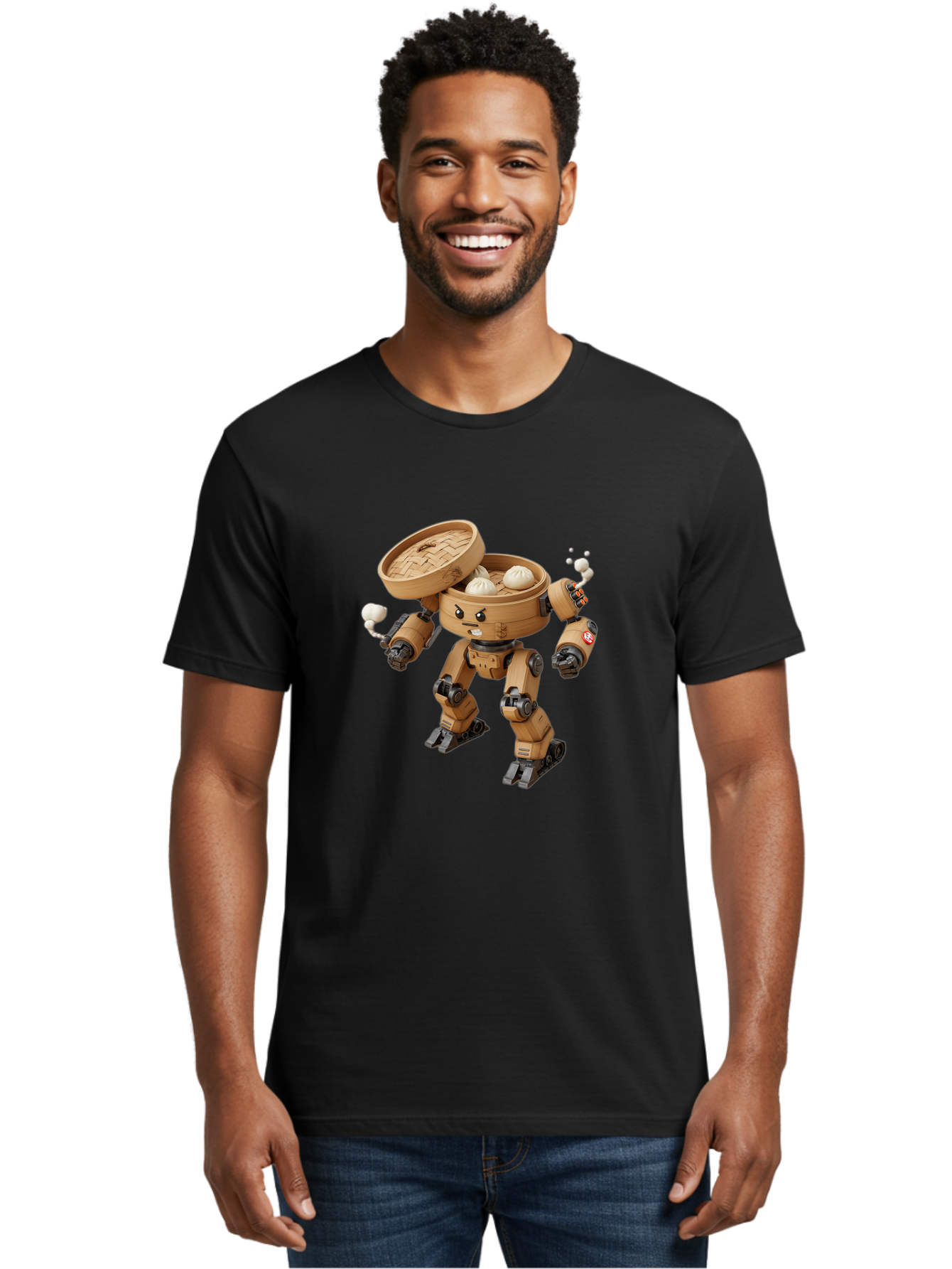Dumpling-Robot Men'S Graphic Tee, 100% Cotton, Comfortable Casual Summer Wear, Machine Washable, Vintage Camera, Old Camera, Antique Camera, Black Camera, Classic Photography, Photography Equipment, Nostalgic Device, Film Camera, Camera Art Baf049