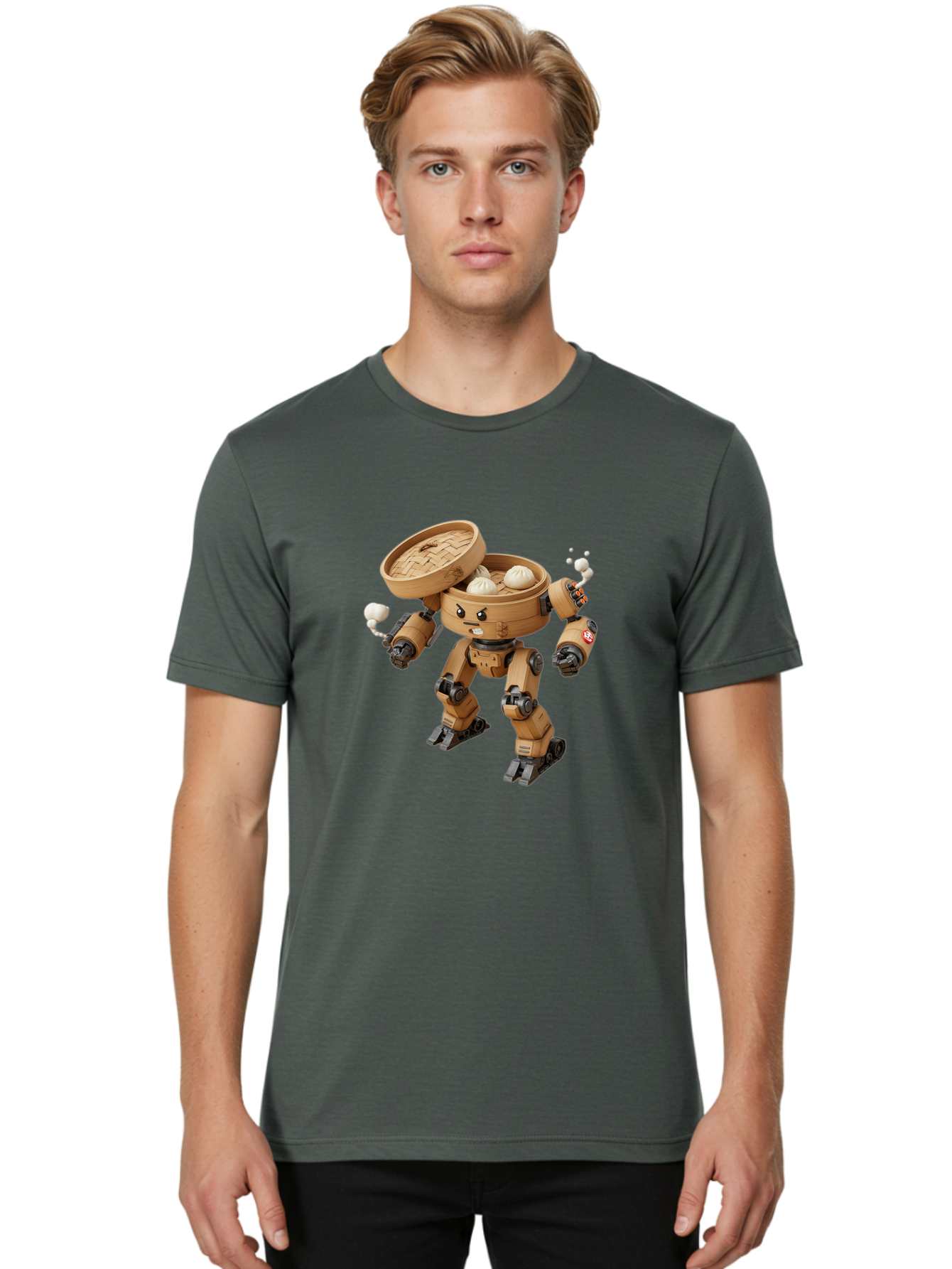 Dumpling-Robot Men'S Graphic Tee, 100% Cotton, Comfortable Casual Summer Wear, Machine Washable, Vintage Camera, Old Camera, Antique Camera, Black Camera, Classic Photography, Photography Equipment, Nostalgic Device, Film Camera, Camera Art Baf049