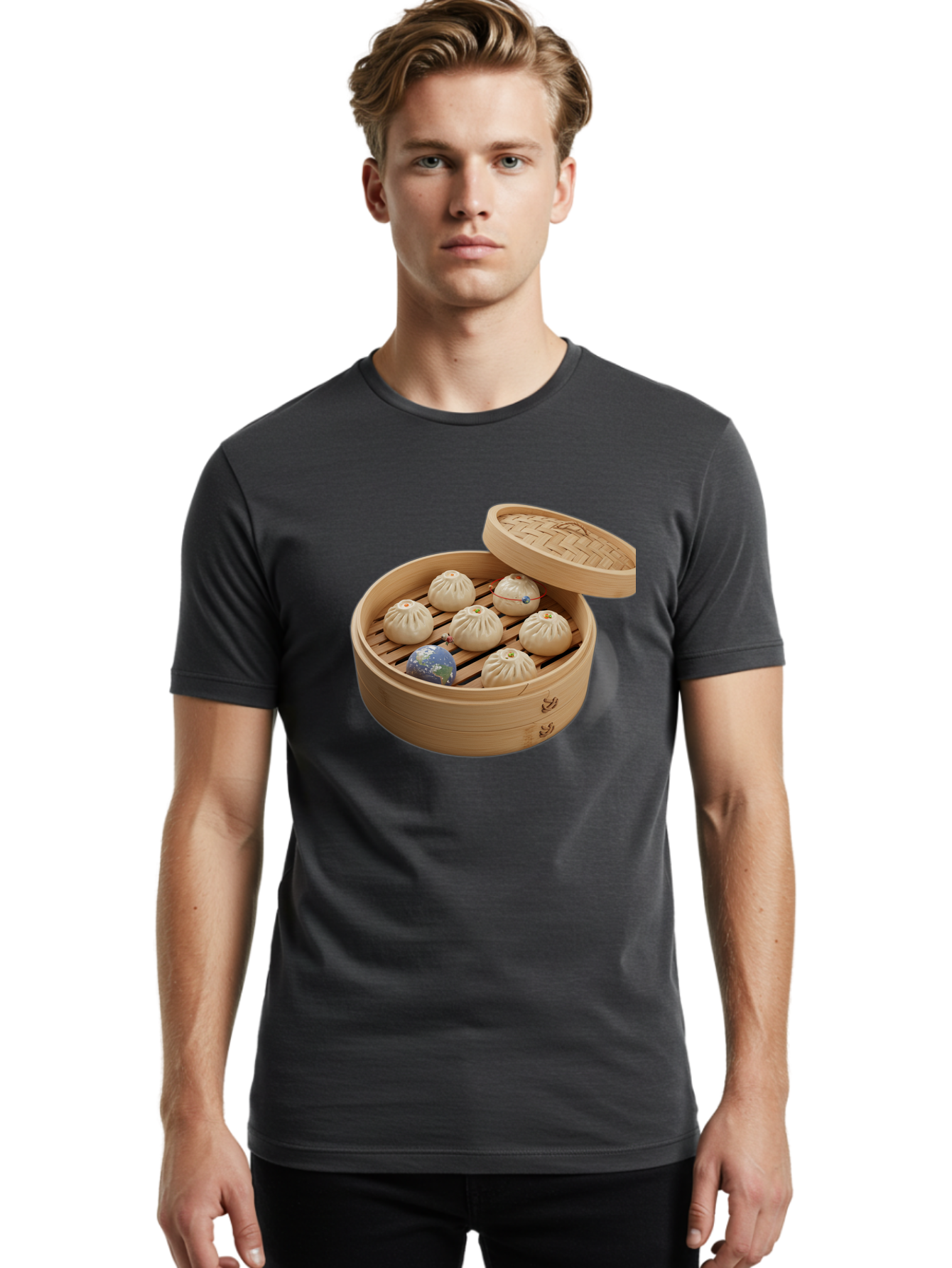 Dumplings-1 Men'S Graphic Tee, 100% Cotton, Comfortable Casual Summer Wear, Machine Washable, Vintage Camera, Old Camera, Antique Camera, Black Camera, Classic Photography, Photography Equipment, Nostalgic Device, Film Camera, Camera Art Baf051