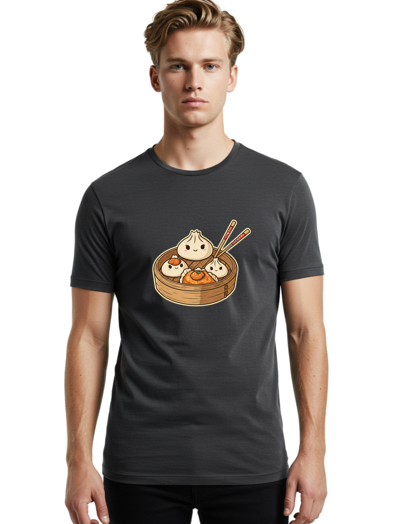 Dumplings Men'S Graphic Tee, 100% Cotton, Comfortable Casual Summer Wear, Machine Washable, Vintage Camera, Old Camera, Antique Camera, Black Camera, Classic Photography, Photography Equipment, Nostalgic Device, Film Camera, Camera Art Baf053
