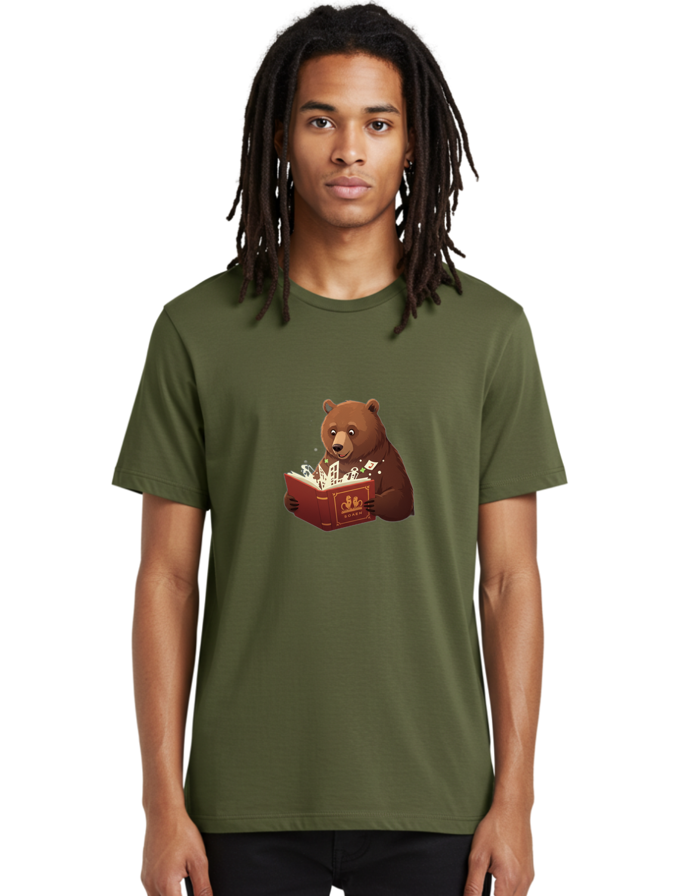 Eden-Bear-Reading-Book Men'S Graphic Tee, 100% Cotton, Comfortable Casual Summer Wear, Machine Washable, Vintage Camera, Old Camera, Antique Camera, Black Camera, Classic Photography, Photography Equipment, Nostalgic Device, Film Camera, Baf054