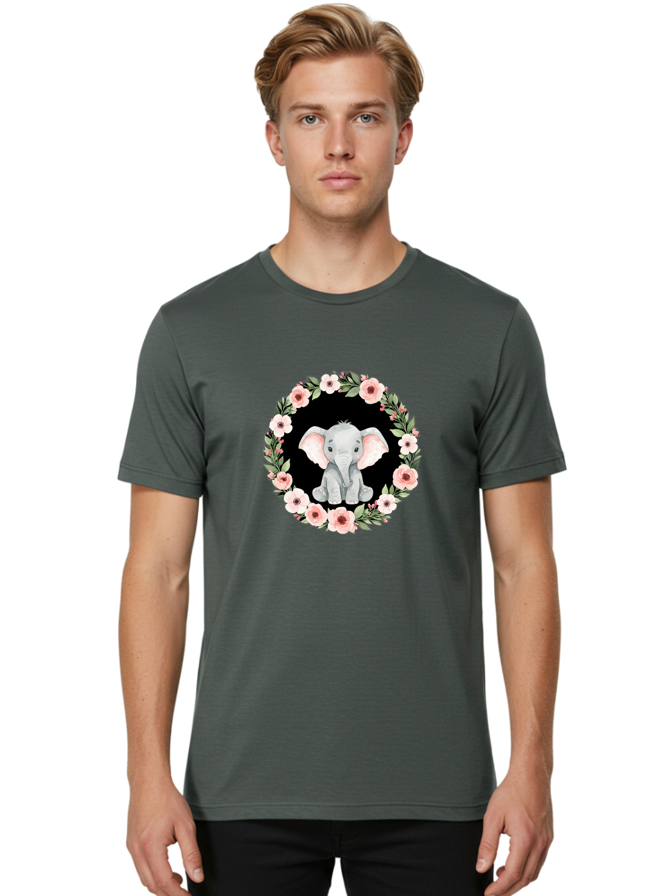 Elephant Men'S Graphic Tee, 100% Cotton, Comfortable Casual Summer Wear, Machine Washable, Vintage Camera, Old Camera, Antique Camera, Black Camera, Classic Photography, Photography Equipment, Nostalgic Device, Film Camera, Camera Art Baf056