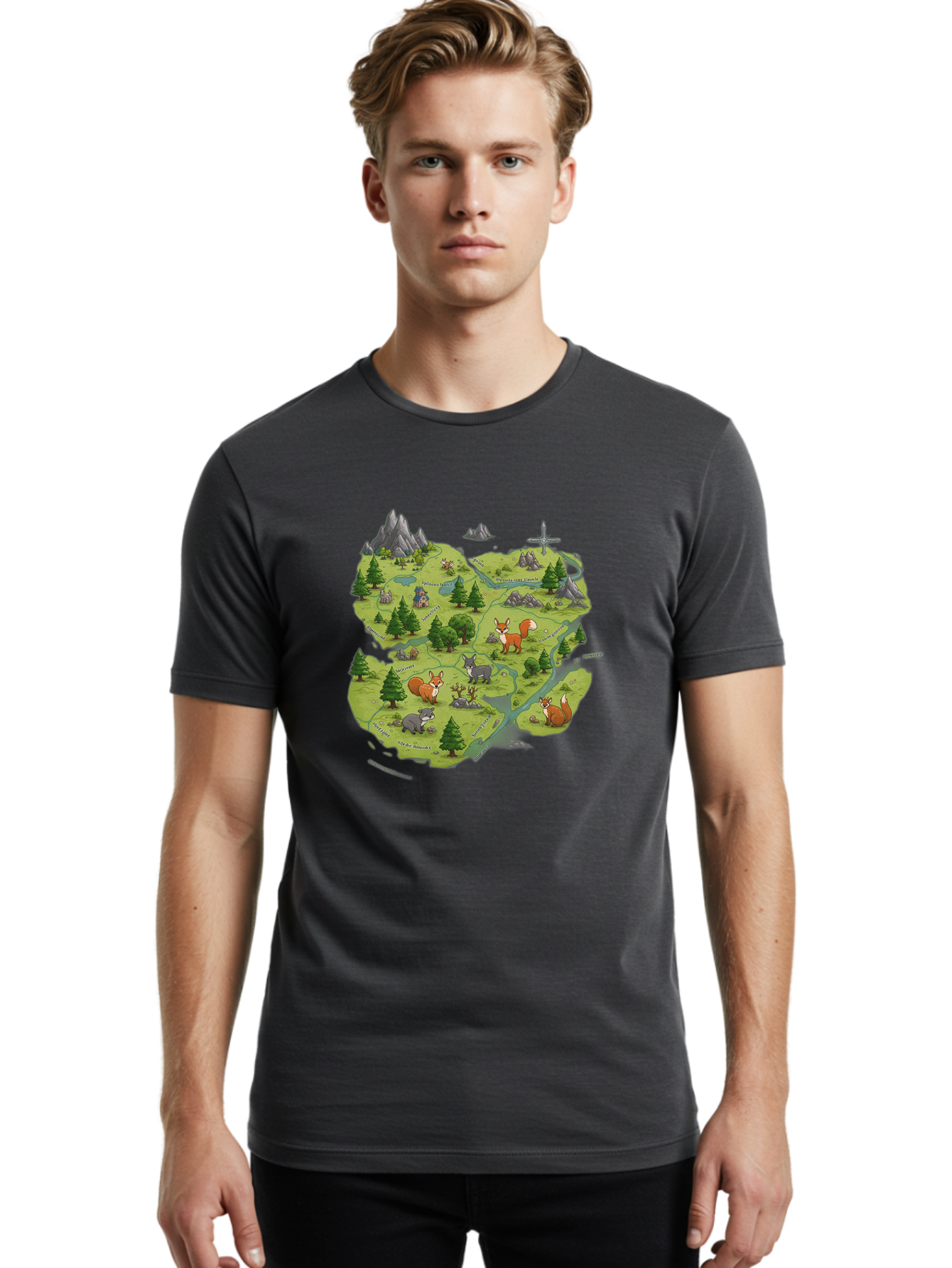 Fantasy-Forest Men'S Graphic Tee, 100% Cotton, Comfortable Casual Summer Wear, Machine Washable, Vintage Camera, Old Camera, Antique Camera, Black Camera, Classic Photography, Photography Equipment, Nostalgic Device, Film Camera, Camera Art Baf058