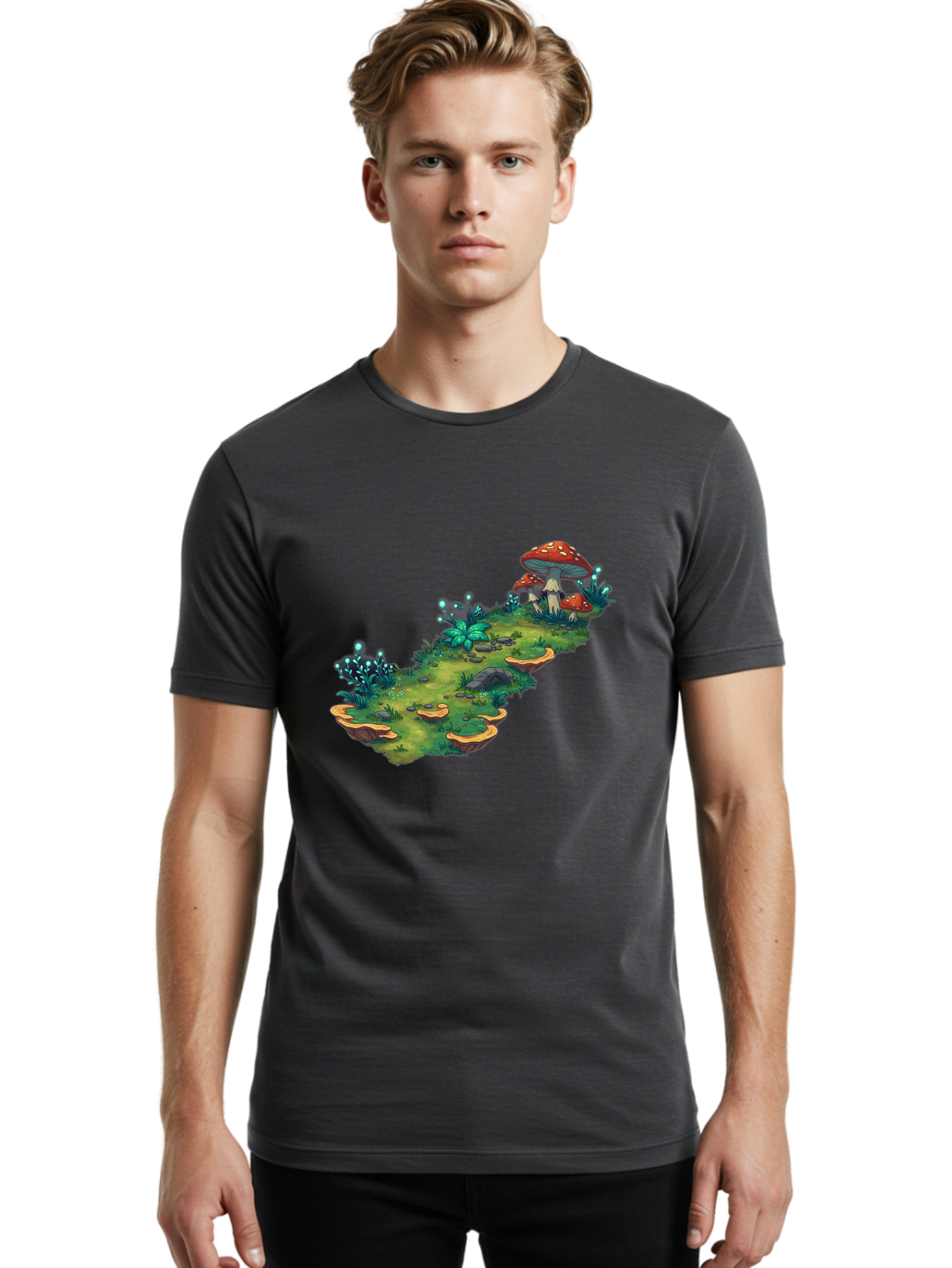 Fantasy-Mushroom-Isle Men'S Graphic Tee, 100% Cotton, Comfortable Casual Summer Wear, Machine Washable, Vintage Camera, Old Camera, Antique Camera, Black Camera, Classic Photography, Photography Equipment, Nostalgic Device, Film Camera, Baf062