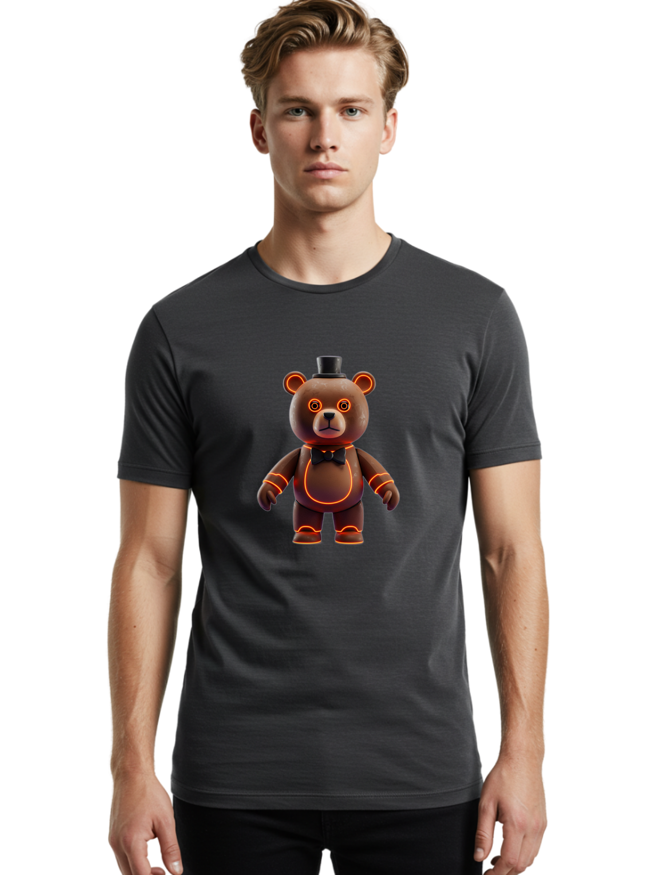 Five-Nights-At-Freddy-S-Bear-1 Men'S Graphic Tee, 100% Cotton, Comfortable Casual Summer Wear, Machine Washable, Vintage Camera, Old Camera, Antique Camera, Black Camera, Classic Photography, Photography Equipment, Nostalgic Device, Baf065