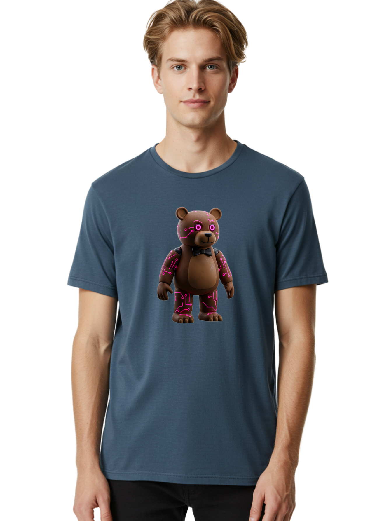 Five-Nights-At-Freddy-S-Bear Men'S Graphic Tee, 100% Cotton, Comfortable Casual Summer Wear, Machine Washable, Vintage Camera, Old Camera, Antique Camera, Black Camera, Classic Photography, Photography Equipment, Nostalgic Device, Film Camera, Baf066