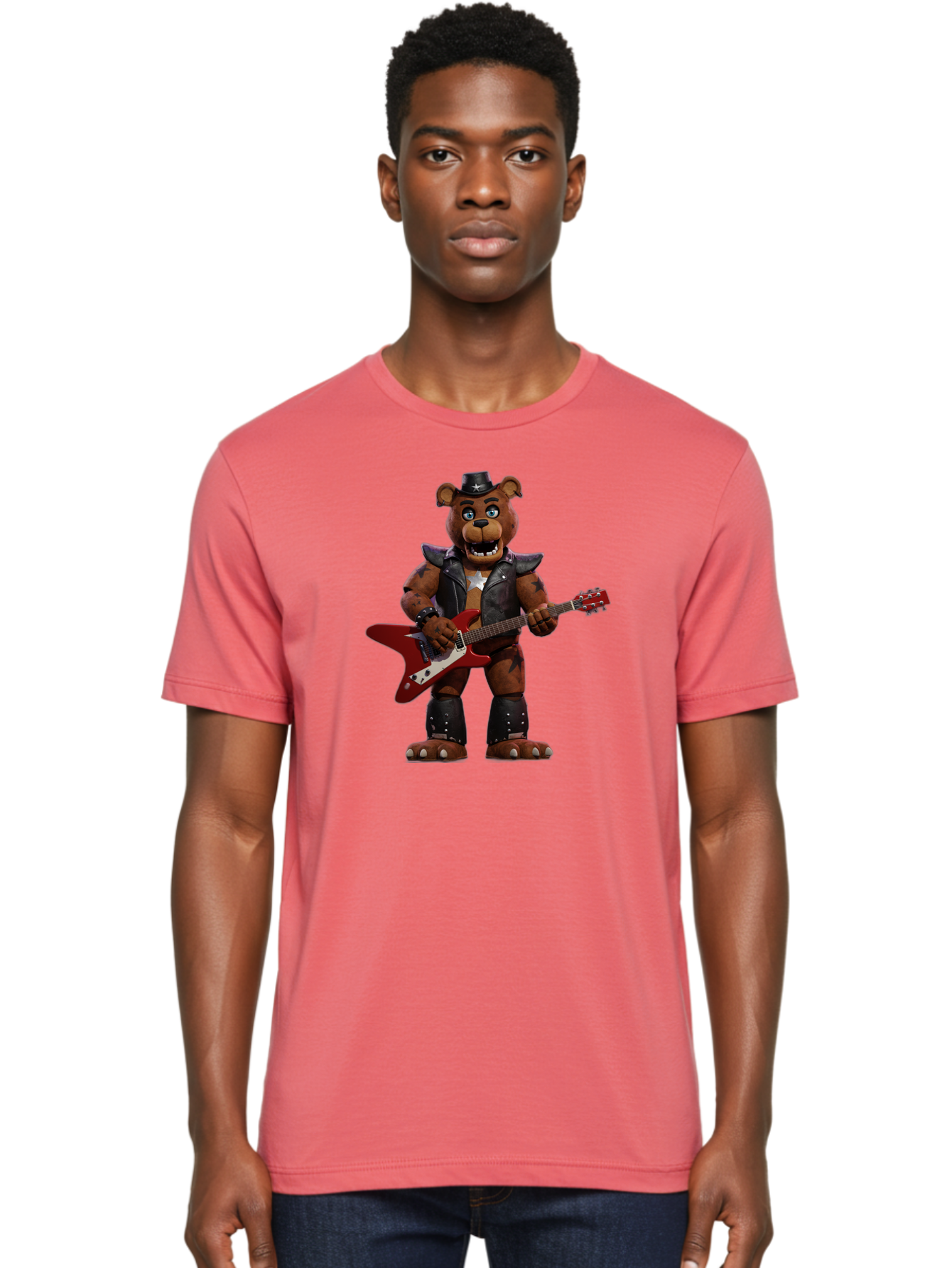 Five-Nights-At-Freddy-S-Freddy-Fazbear Men'S Graphic Tee, 100% Cotton, Comfortable Casual Summer Wear, Machine Washable, Vintage Camera, Old Camera, Antique Camera, Black Camera, Classic Photography, Photography Equipment, Nostalgic Device, Baf068