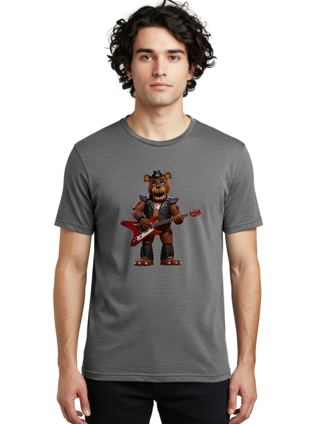 Five-Nights-At-Freddy-S-Freddy-Fazbear Men'S Graphic Tee, 100% Cotton, Comfortable Casual Summer Wear, Machine Washable, Vintage Camera, Old Camera, Antique Camera, Black Camera, Classic Photography, Photography Equipment, Nostalgic Device, Baf068