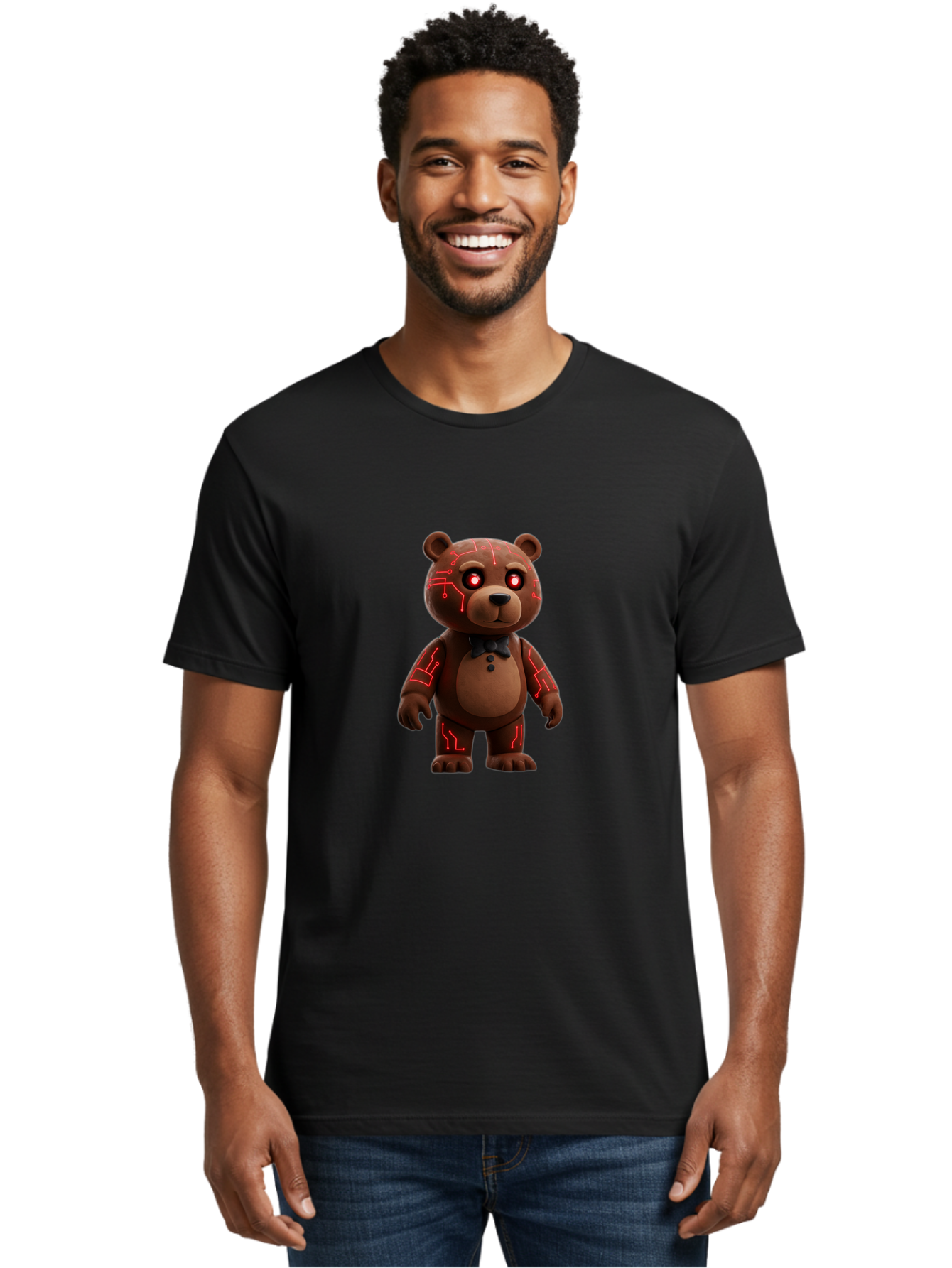 Five-Nights-At-Freddy-S-Teddy-Bear Men'S Graphic Tee, 100% Cotton, Comfortable Casual Summer Wear, Machine Washable, Vintage Camera, Old Camera, Antique Camera, Black Camera, Classic Photography, Photography Equipment, Nostalgic Device, Baf070