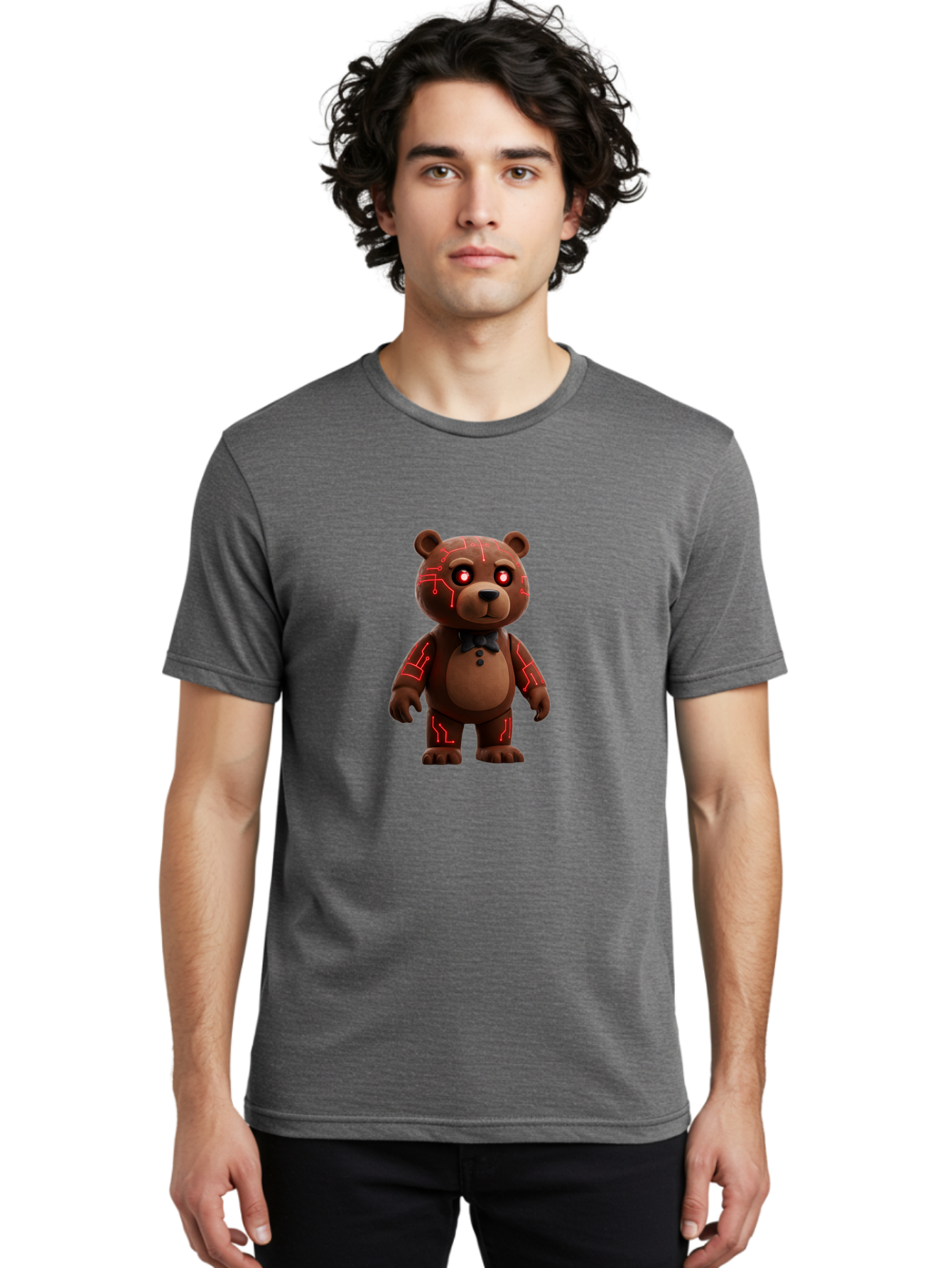 Five-Nights-At-Freddy-S-Teddy-Bear Men'S Graphic Tee, 100% Cotton, Comfortable Casual Summer Wear, Machine Washable, Vintage Camera, Old Camera, Antique Camera, Black Camera, Classic Photography, Photography Equipment, Nostalgic Device, Baf070