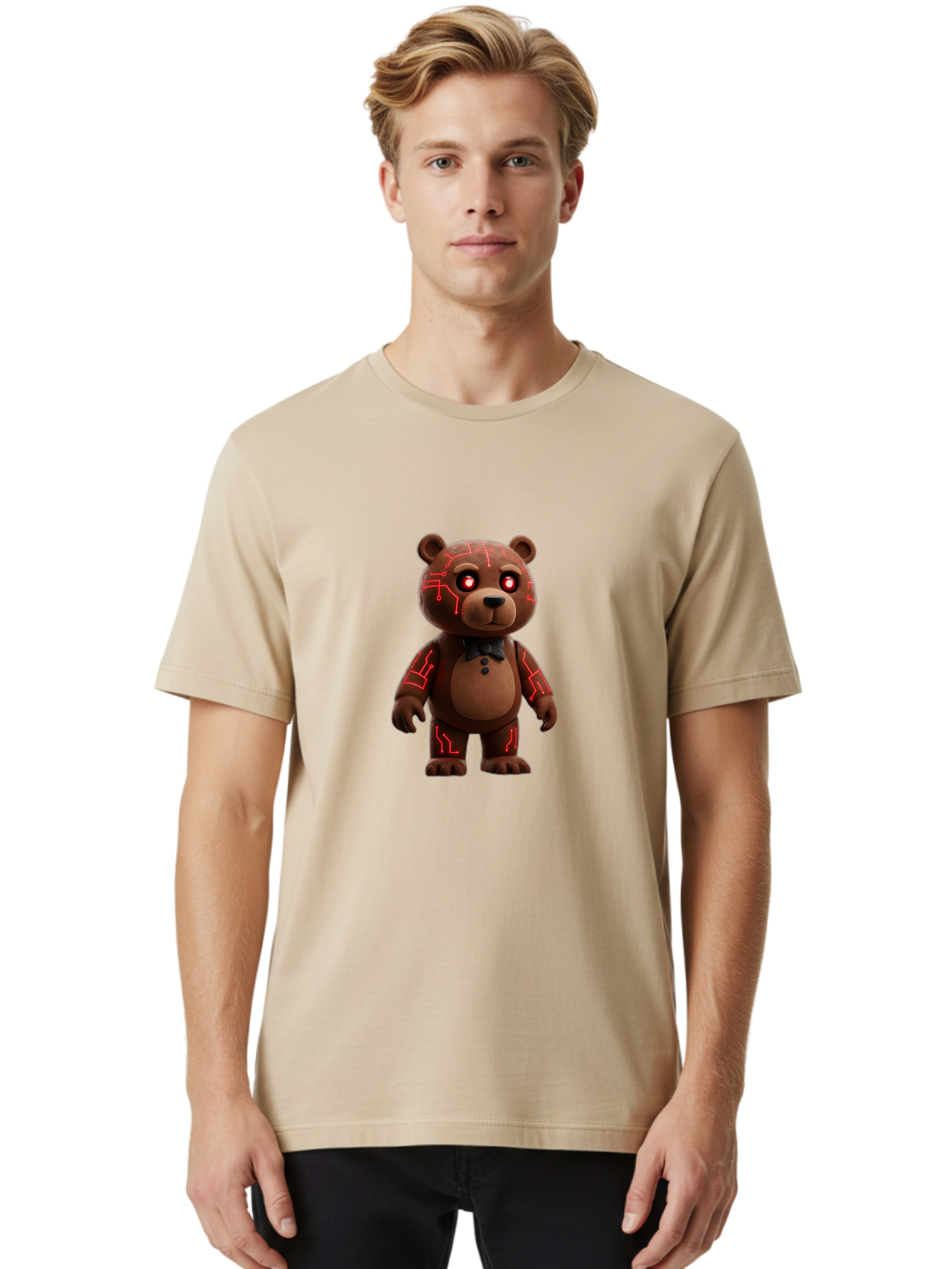 Five-Nights-At-Freddy-S-Teddy-Bear Men'S Graphic Tee, 100% Cotton, Comfortable Casual Summer Wear, Machine Washable, Vintage Camera, Old Camera, Antique Camera, Black Camera, Classic Photography, Photography Equipment, Nostalgic Device, Baf070