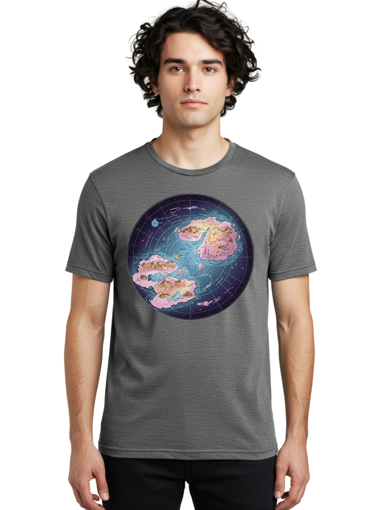 Flat-Earth-Map Men'S Graphic Tee, 100% Cotton, Comfortable Casual Summer Wear, Machine Washable, Vintage Camera, Old Camera, Antique Camera, Black Camera, Classic Photography, Photography Equipment, Nostalgic Device, Film Camera, Camera Art Baf072
