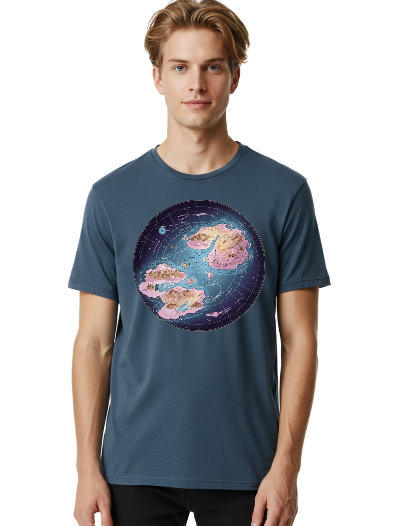 Flat-Earth-Map Men'S Graphic Tee, 100% Cotton, Comfortable Casual Summer Wear, Machine Washable, Vintage Camera, Old Camera, Antique Camera, Black Camera, Classic Photography, Photography Equipment, Nostalgic Device, Film Camera, Camera Art Baf072
