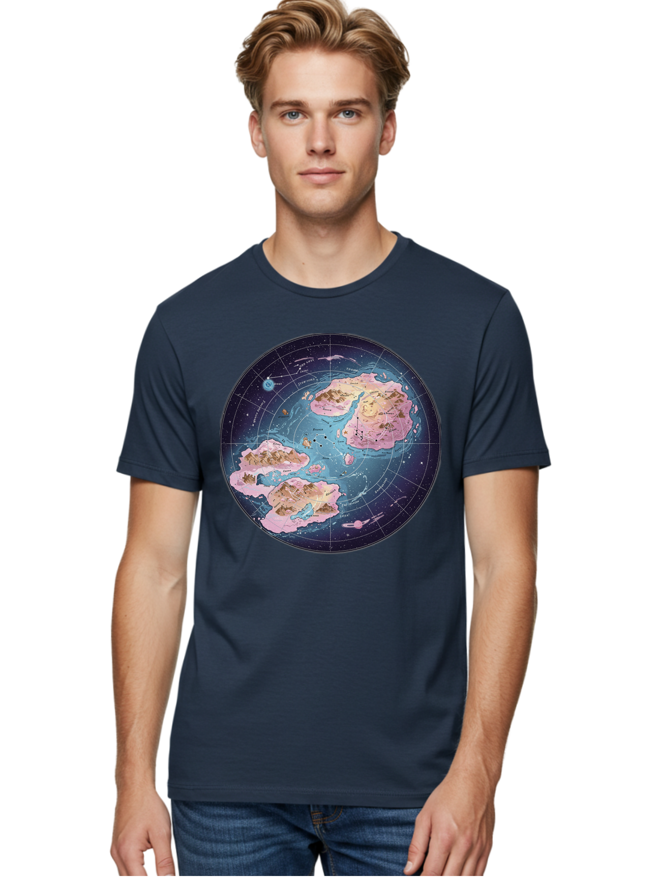 Flat-Earth-Map Men'S Graphic Tee, 100% Cotton, Comfortable Casual Summer Wear, Machine Washable, Vintage Camera, Old Camera, Antique Camera, Black Camera, Classic Photography, Photography Equipment, Nostalgic Device, Film Camera, Camera Art Baf072