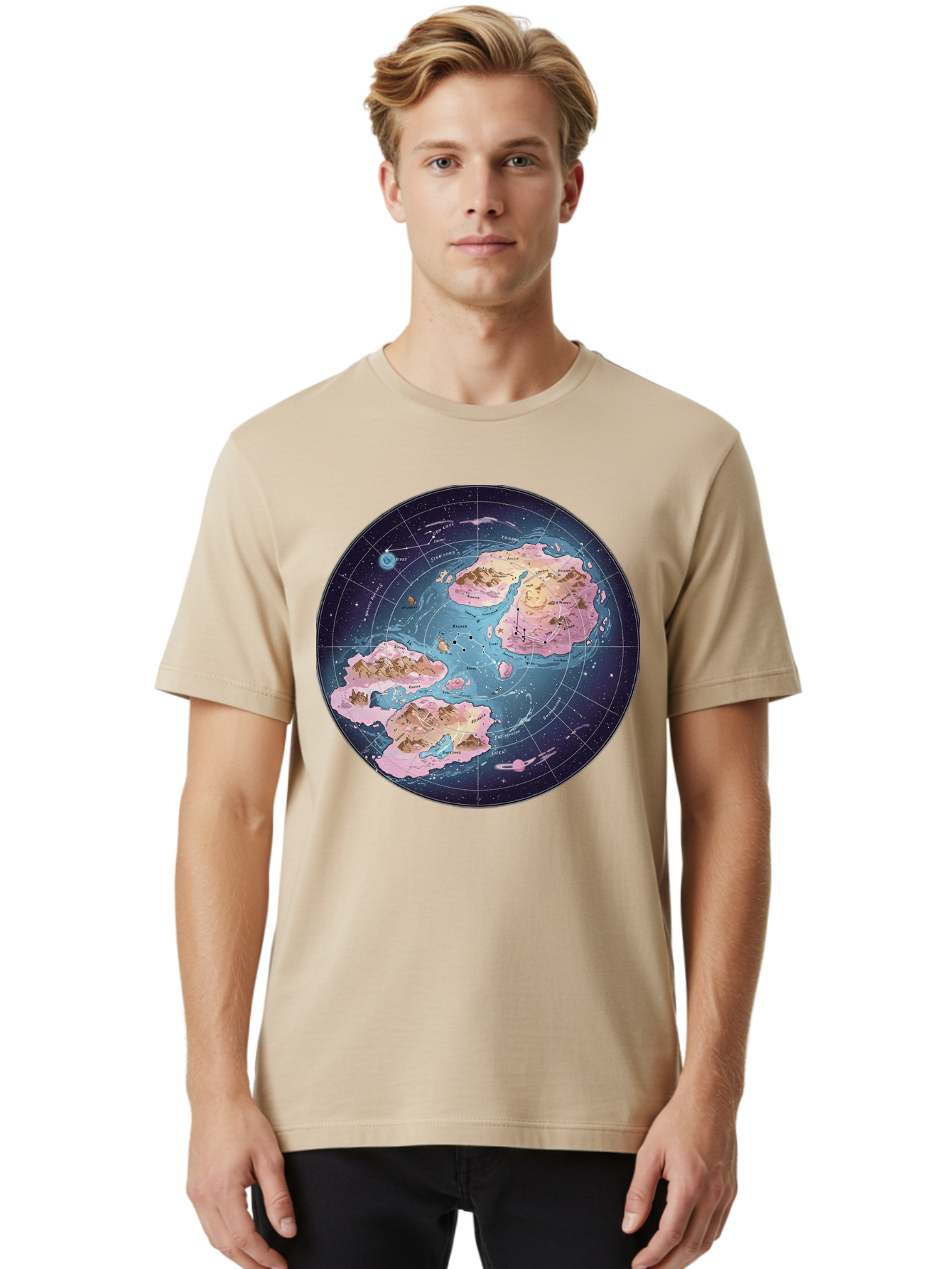Flat-Earth-Map Men'S Graphic Tee, 100% Cotton, Comfortable Casual Summer Wear, Machine Washable, Vintage Camera, Old Camera, Antique Camera, Black Camera, Classic Photography, Photography Equipment, Nostalgic Device, Film Camera, Camera Art Baf072
