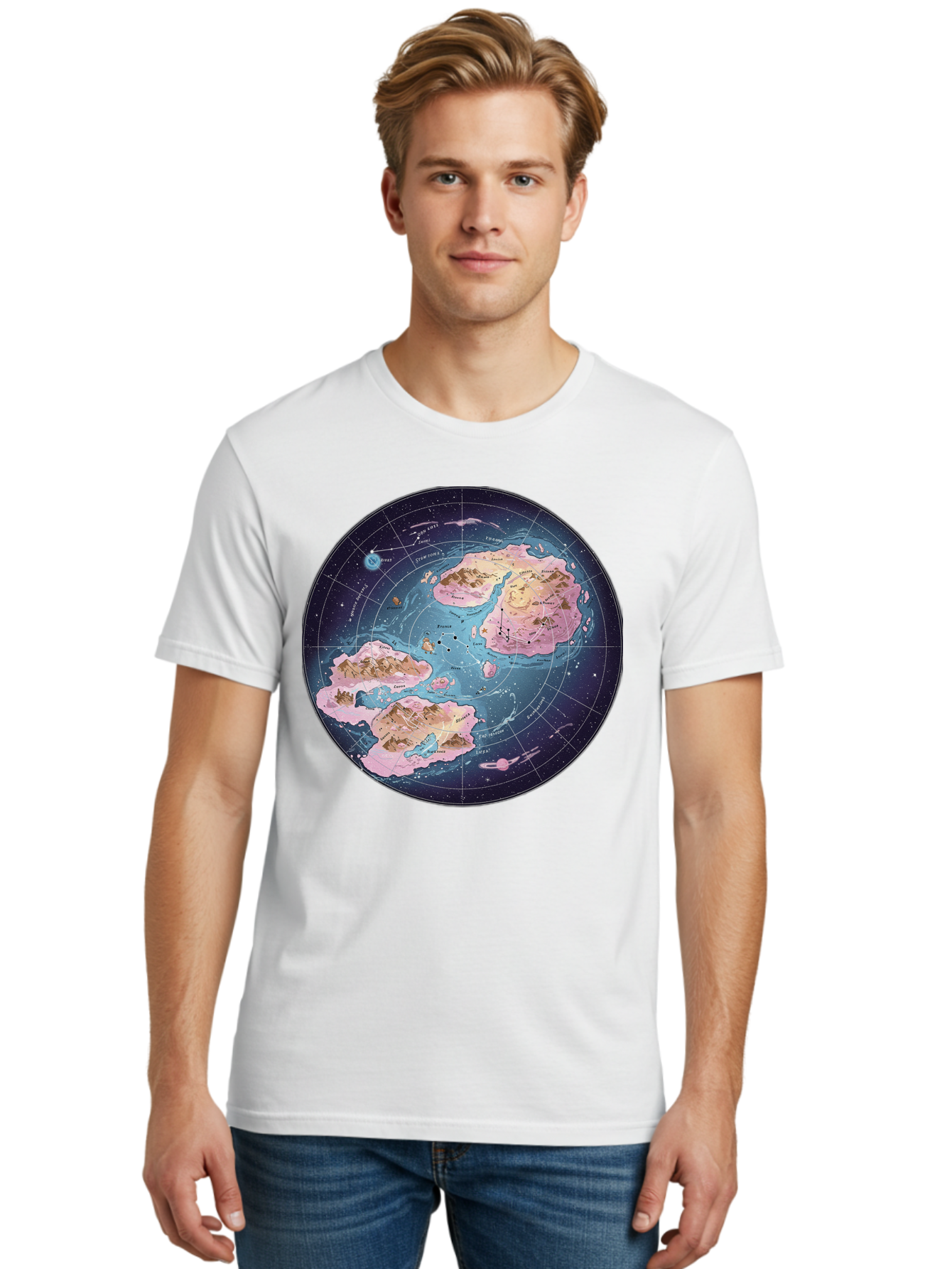Flat-Earth-Map Men'S Graphic Tee, 100% Cotton, Comfortable Casual Summer Wear, Machine Washable, Vintage Camera, Old Camera, Antique Camera, Black Camera, Classic Photography, Photography Equipment, Nostalgic Device, Film Camera, Camera Art Baf072