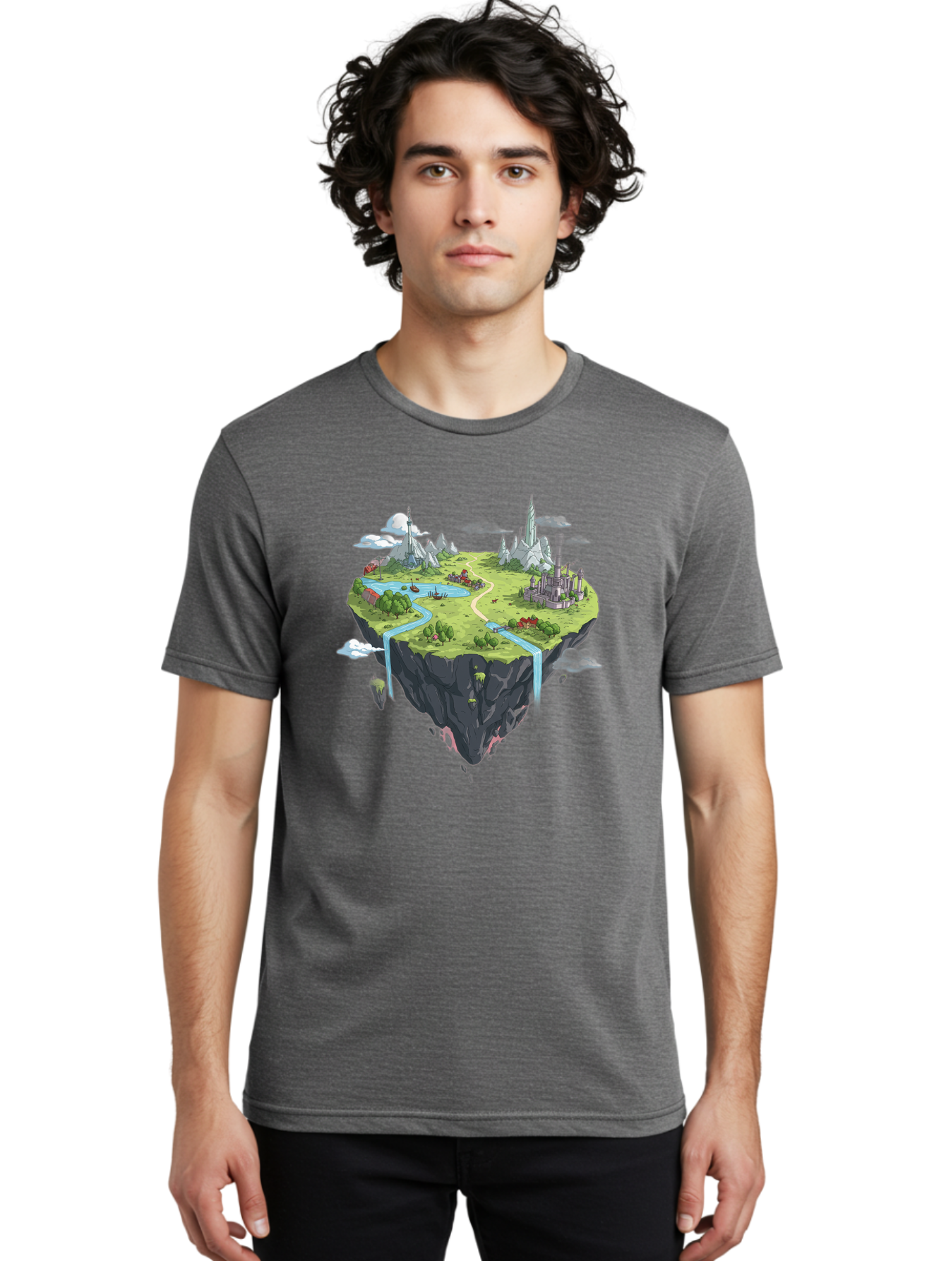 Floating-Island Men'S Graphic Tee, 100% Cotton, Comfortable Casual Summer Wear, Machine Washable, Vintage Camera, Old Camera, Antique Camera, Black Camera, Classic Photography, Photography Equipment, Nostalgic Device, Film Camera, Camera Art Baf073