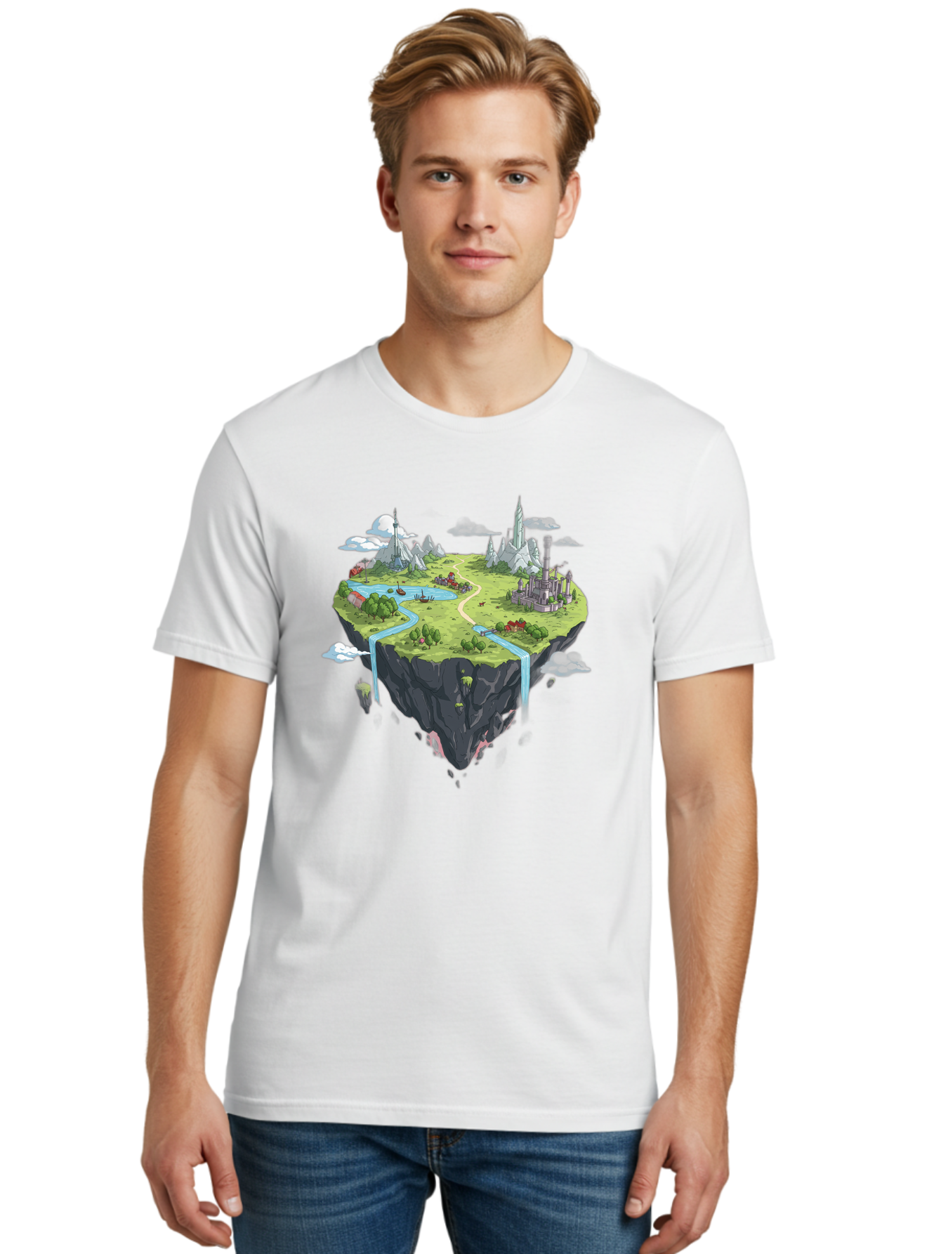 Floating-Island Men'S Graphic Tee, 100% Cotton, Comfortable Casual Summer Wear, Machine Washable, Vintage Camera, Old Camera, Antique Camera, Black Camera, Classic Photography, Photography Equipment, Nostalgic Device, Film Camera, Camera Art Baf073