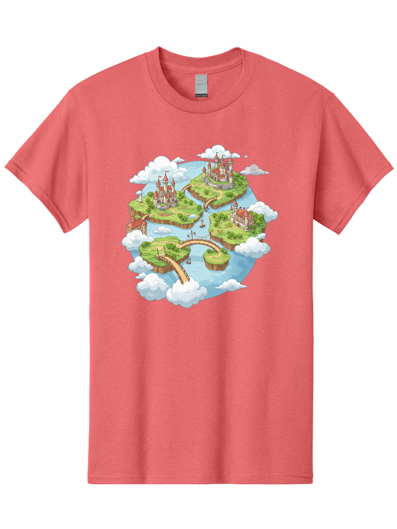 Floating-Islands-With-Castles Men'S Graphic Tee, 100% Cotton, Comfortable Casual Summer Wear, Machine Washable, Vintage Camera, Old Camera, Antique Camera, Black Camera, Classic Photography, Photography Equipment, Nostalgic Device, Baf074
