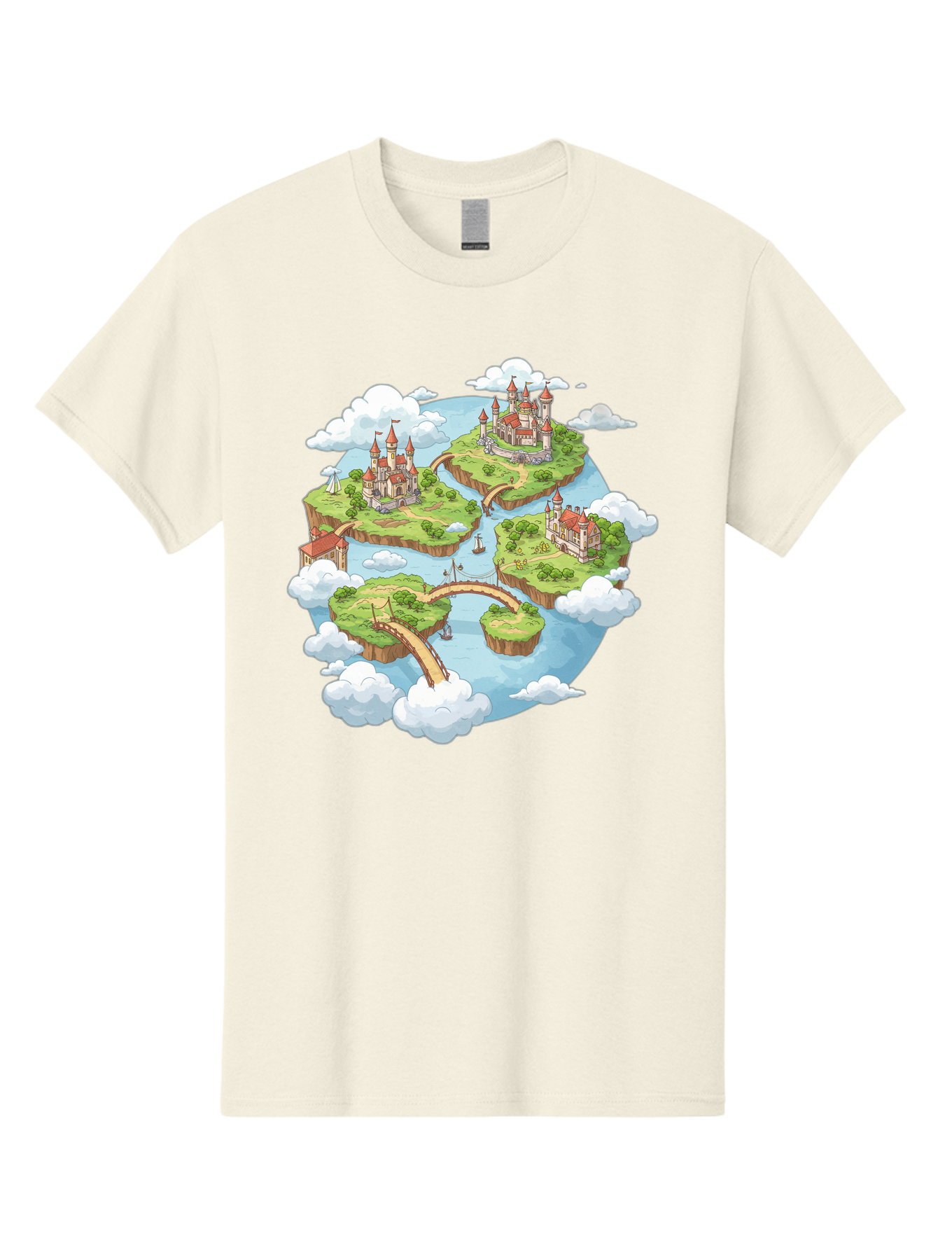 Floating-Islands-With-Castles Men'S Graphic Tee, 100% Cotton, Comfortable Casual Summer Wear, Machine Washable, Vintage Camera, Old Camera, Antique Camera, Black Camera, Classic Photography, Photography Equipment, Nostalgic Device, Baf074