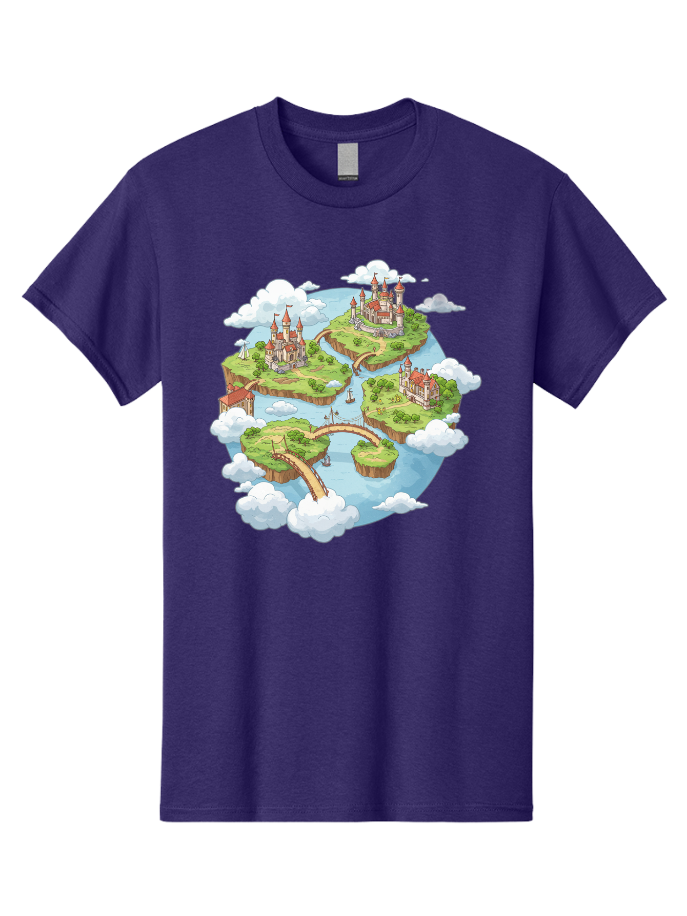Floating-Islands-With-Castles Men'S Graphic Tee, 100% Cotton, Comfortable Casual Summer Wear, Machine Washable, Vintage Camera, Old Camera, Antique Camera, Black Camera, Classic Photography, Photography Equipment, Nostalgic Device, Baf074