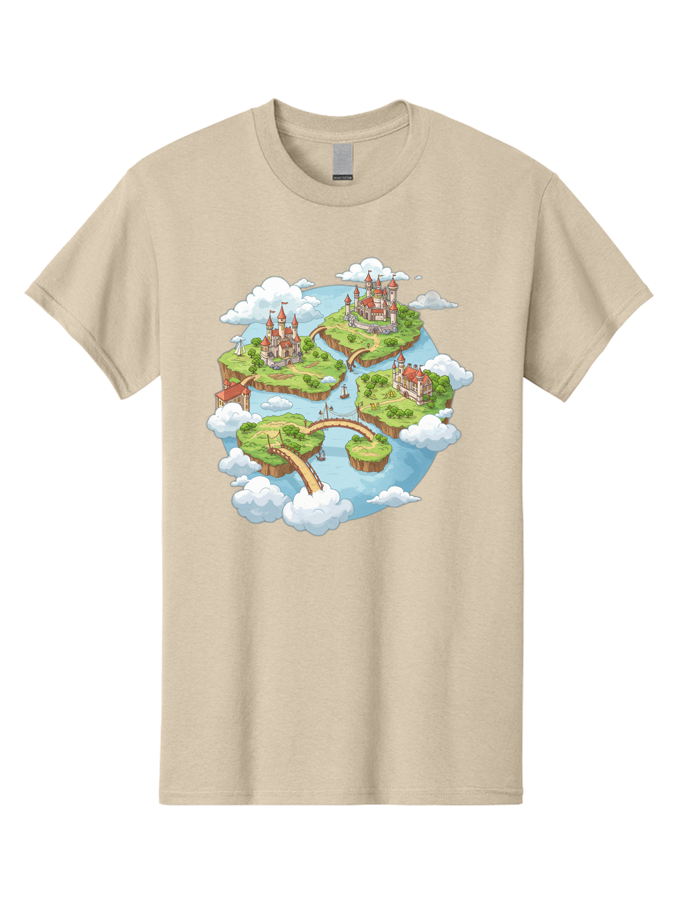 Floating-Islands-With-Castles Men'S Graphic Tee, 100% Cotton, Comfortable Casual Summer Wear, Machine Washable, Vintage Camera, Old Camera, Antique Camera, Black Camera, Classic Photography, Photography Equipment, Nostalgic Device, Baf074