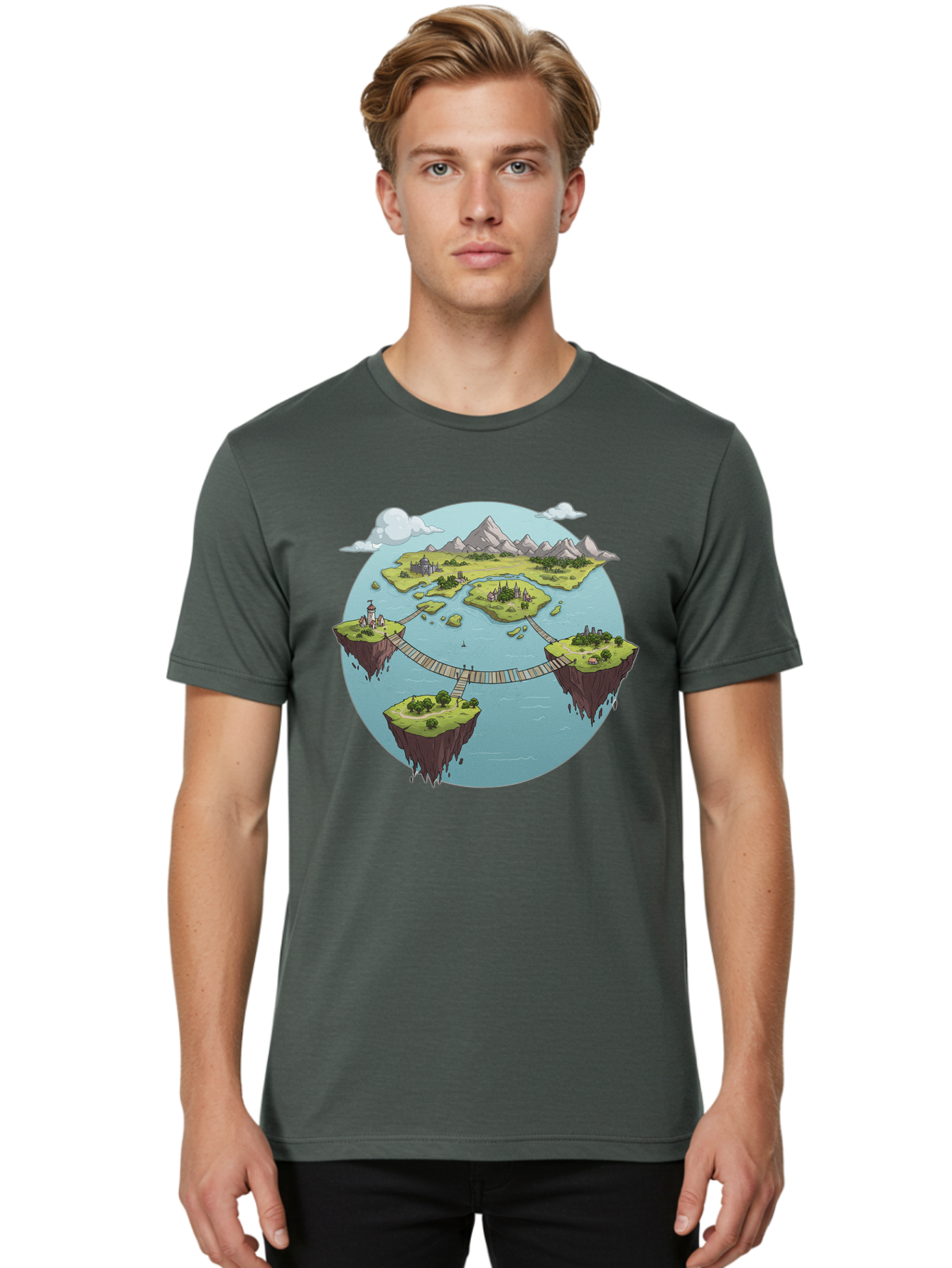 Floating-Islands Men'S Graphic Tee, 100% Cotton, Comfortable Casual Summer Wear, Machine Washable, Vintage Camera, Old Camera, Antique Camera, Black Camera, Classic Photography, Photography Equipment, Nostalgic Device, Film Camera, Camera Art Baf075