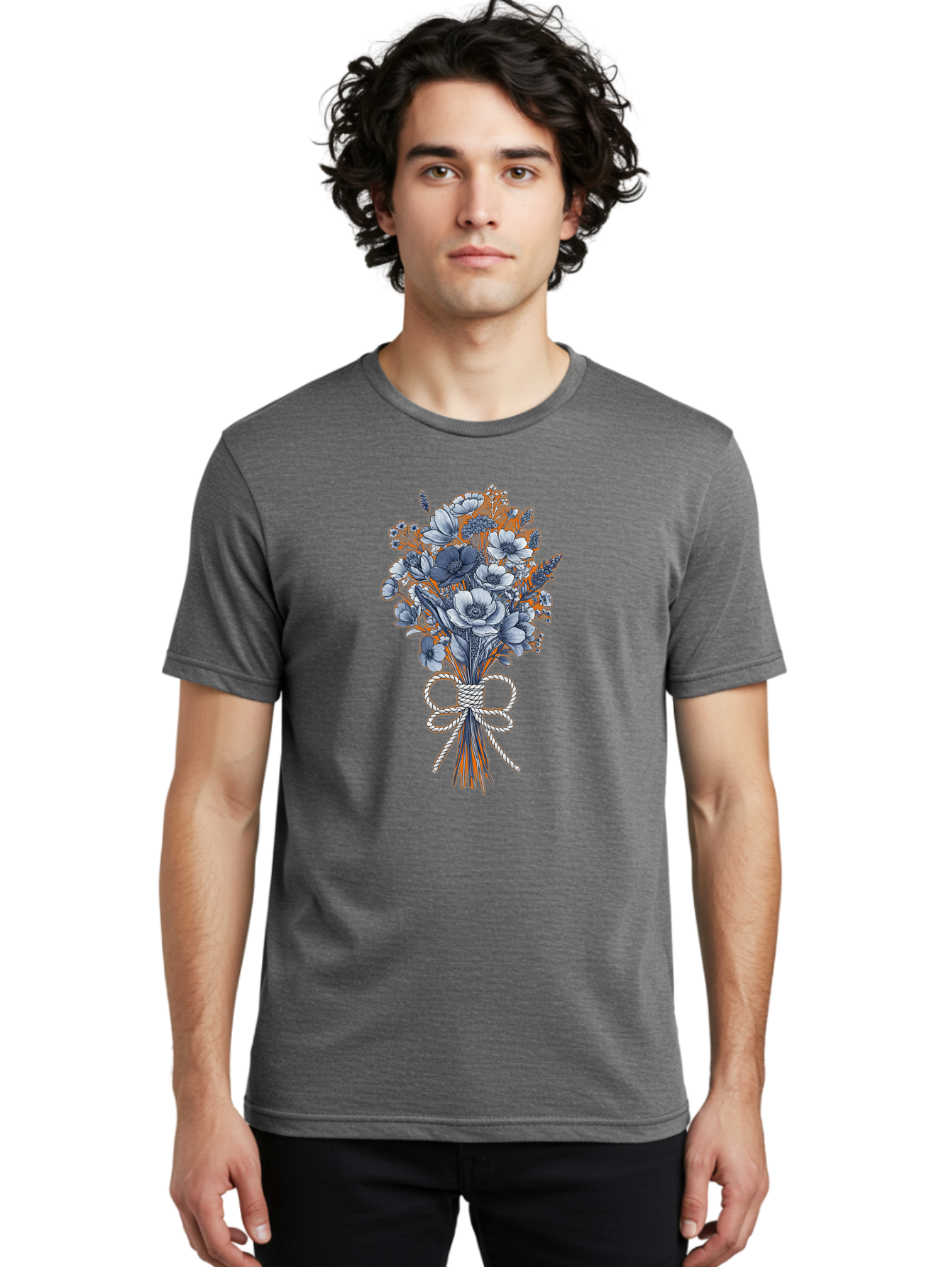 Floral-Bouquet-2 Men'S Graphic Tee, 100% Cotton, Comfortable Casual Summer Wear, Machine Washable, Vintage Camera, Old Camera, Antique Camera, Black Camera, Classic Photography, Photography Equipment, Nostalgic Device, Film Camera, Camera Art Baf077